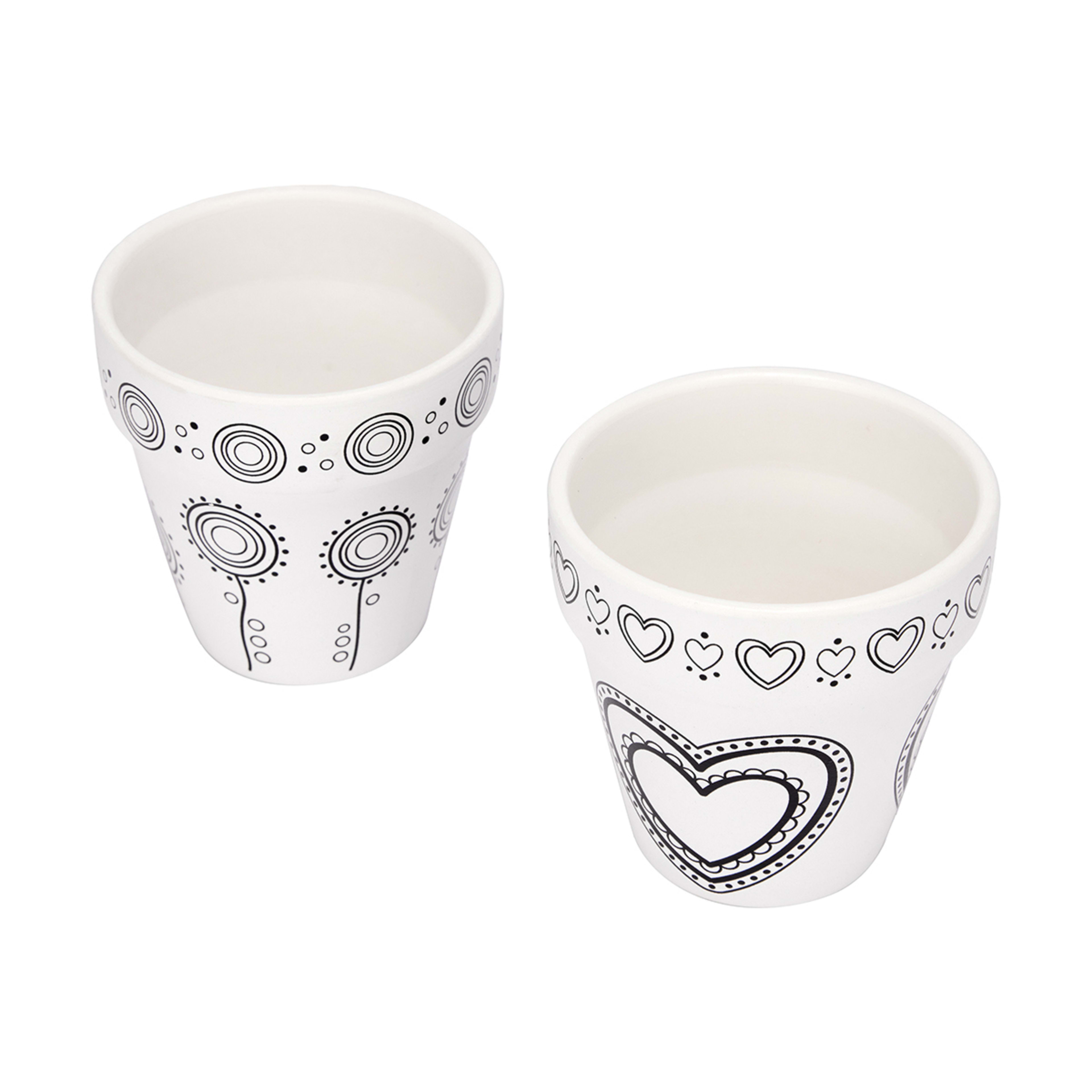 2 Pack Paint Your Own Pots Kmart
