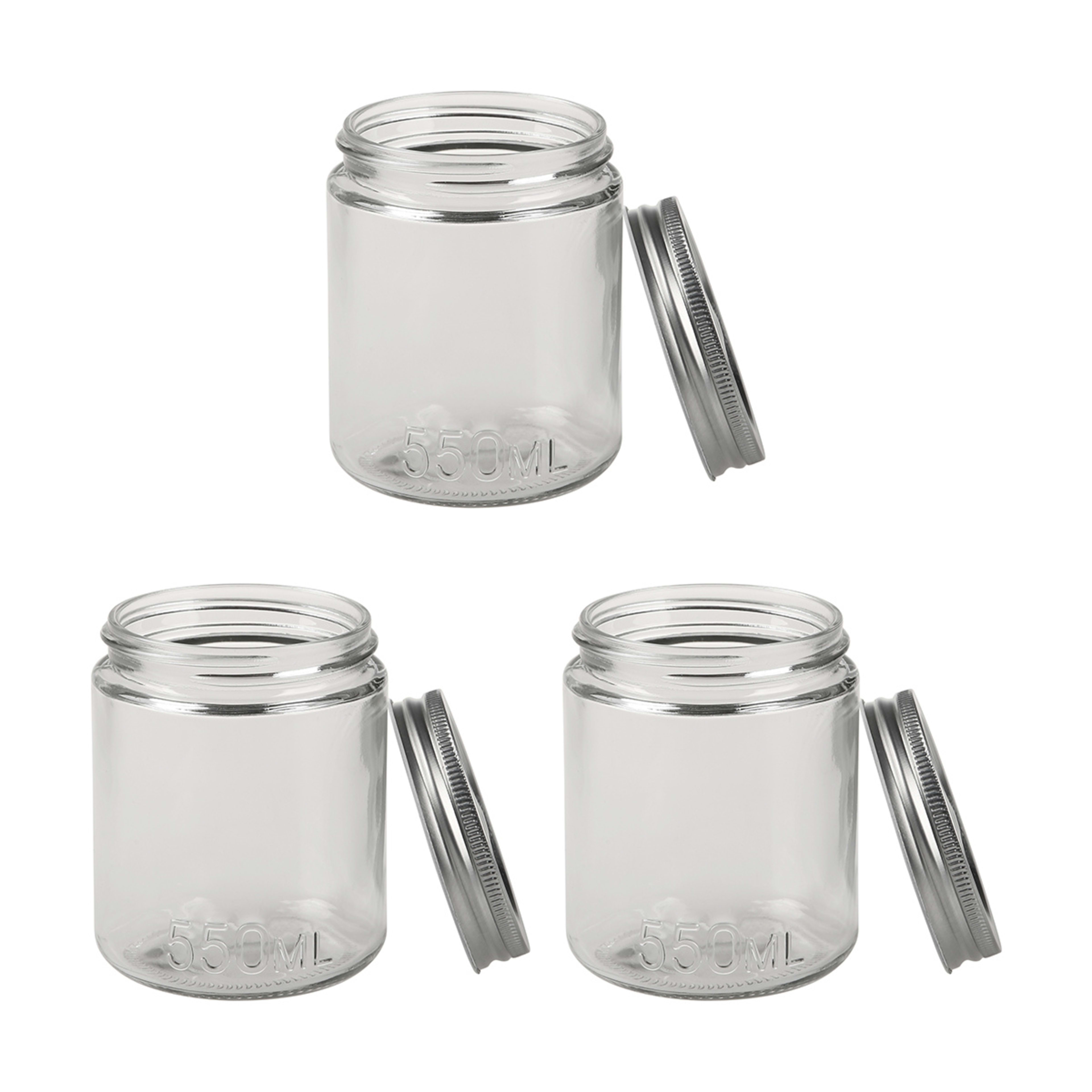 3 Preserving Jars 550ml Kmart