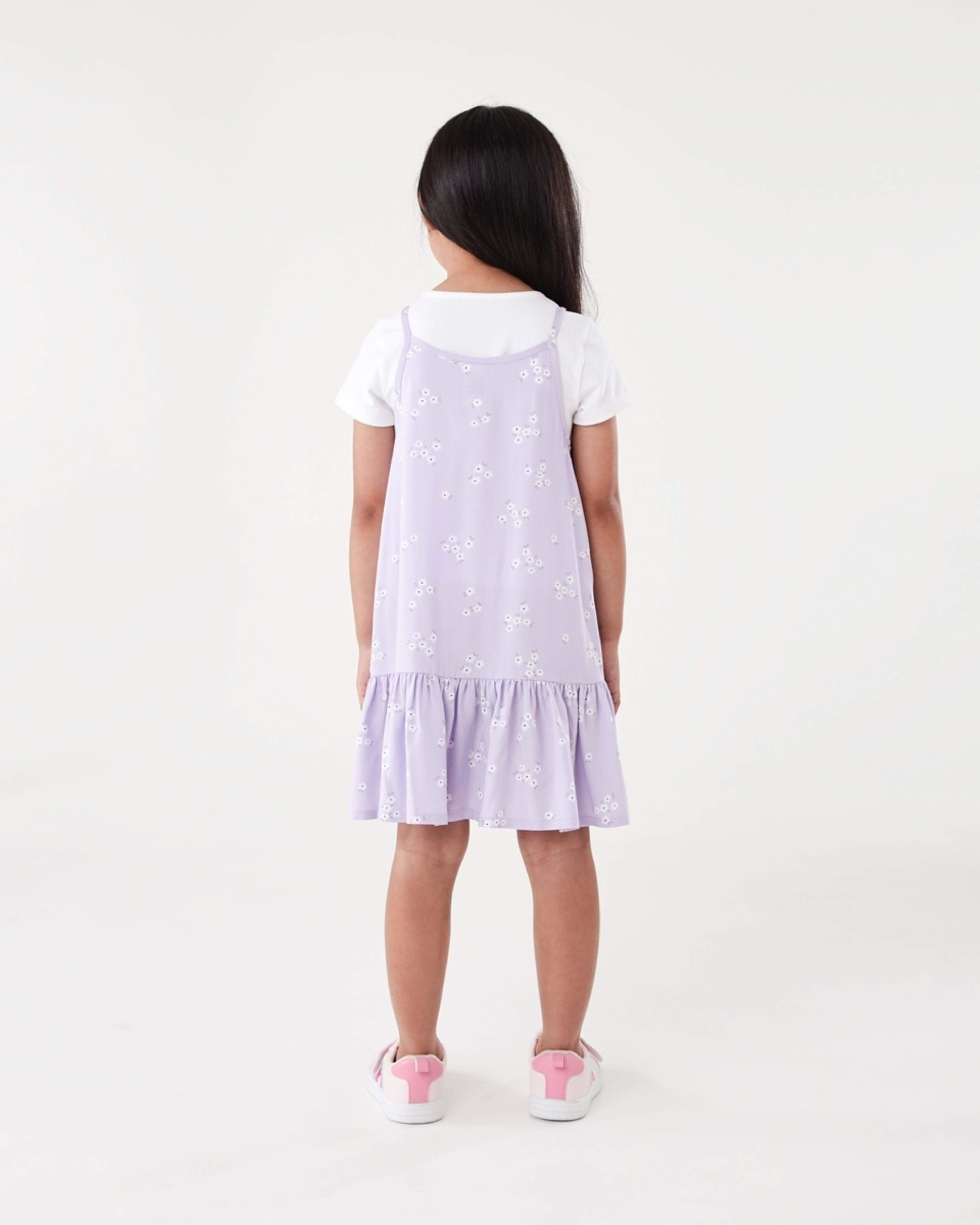 2 2 Piece T-shirt and Dress Set Pur Floral, 2 of 7