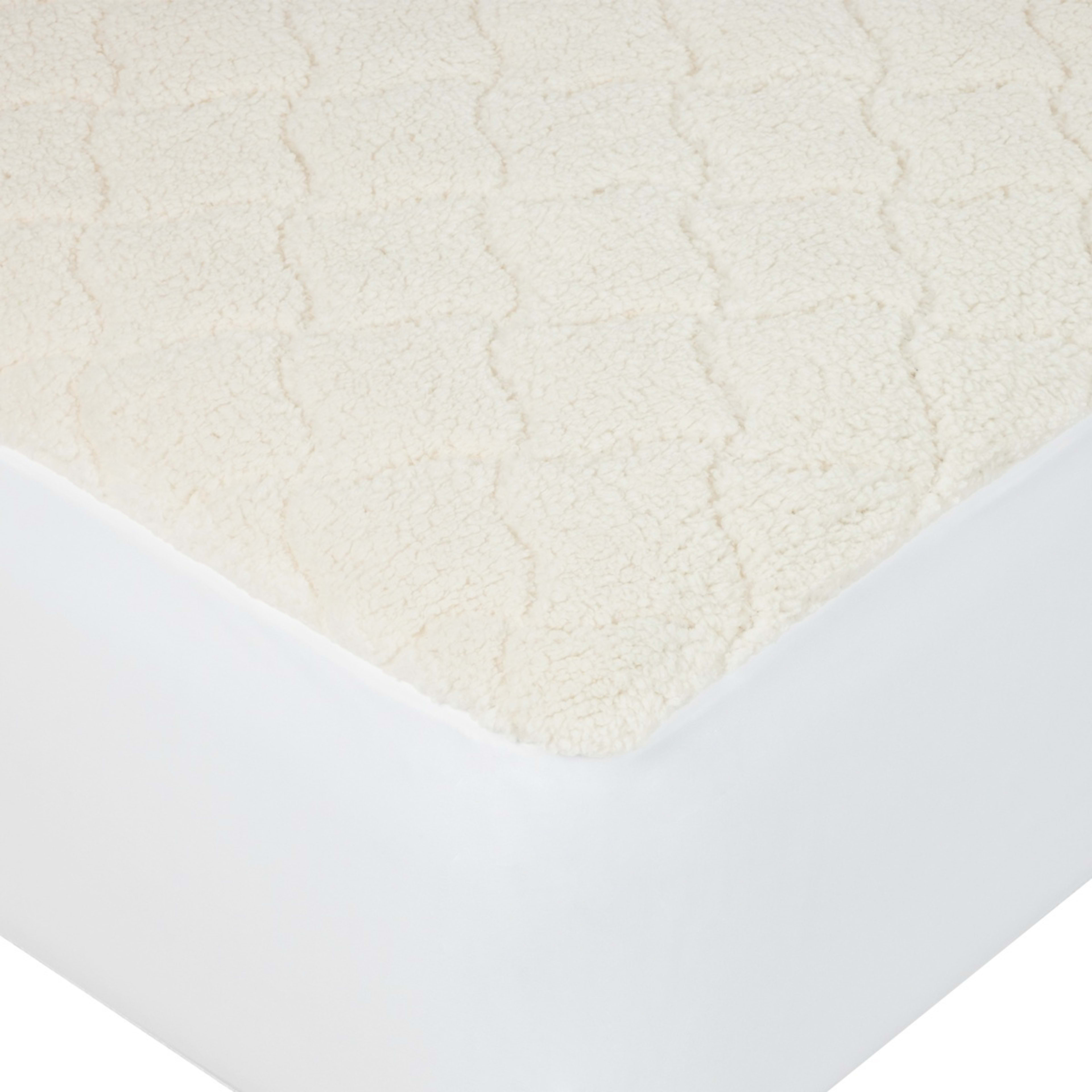 4 Winter Sherpa Underlay - Single Bed, Beige, 4 of 5