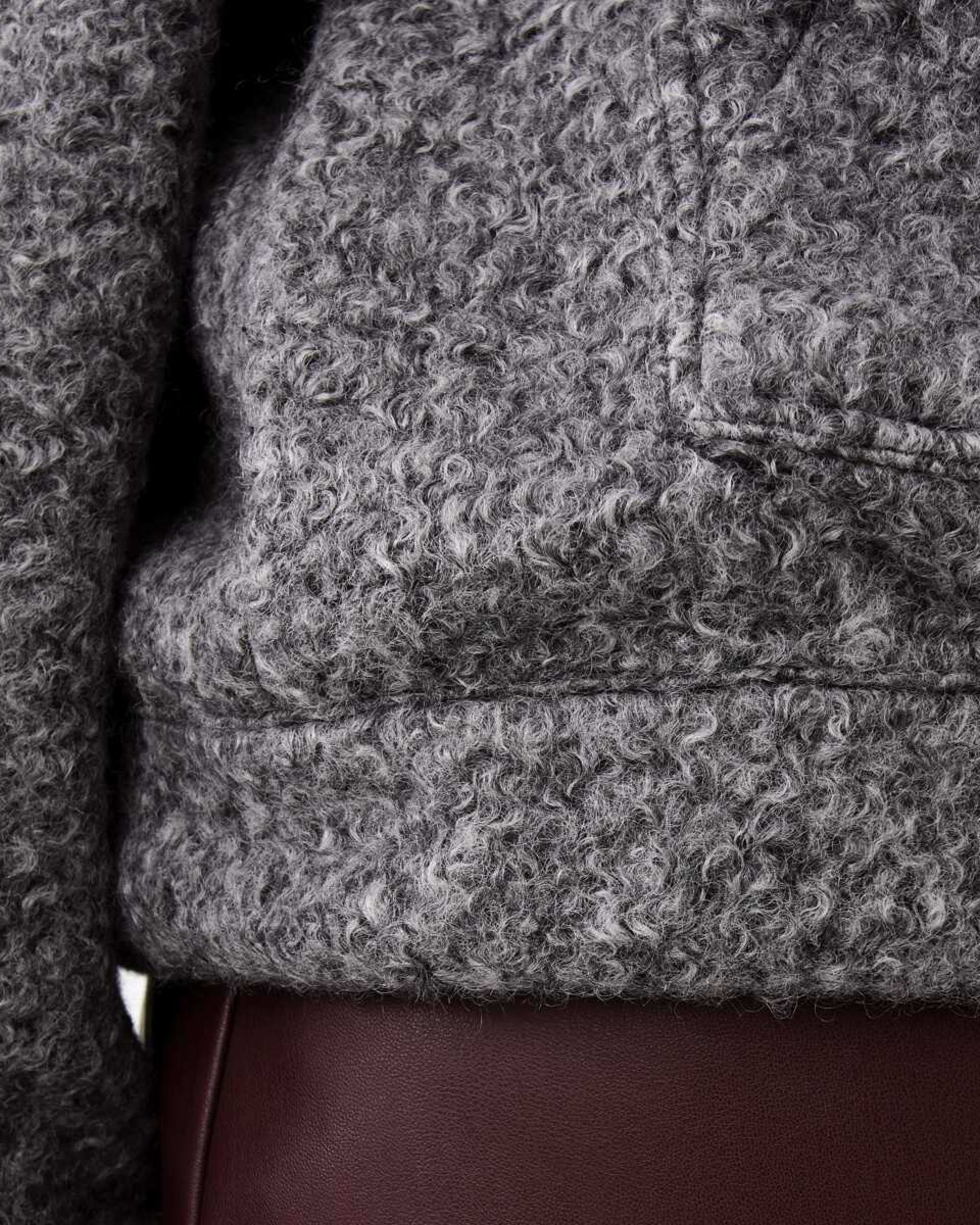 8 Boucle Bomber Jacket Char Marle, 8 of 8