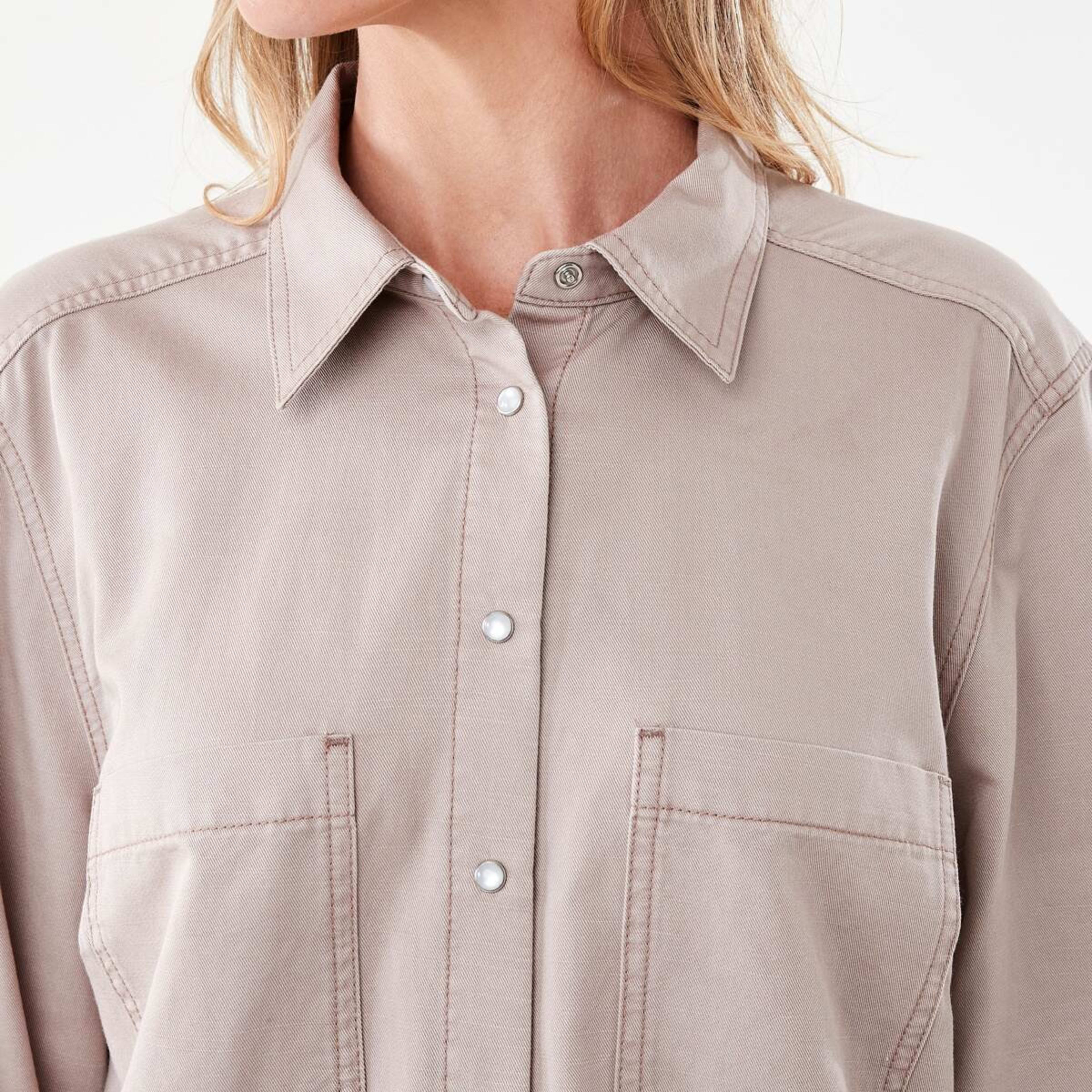 5 Long Sleeve Cotton Slub Shirt Storm Pnk, 5 of 7