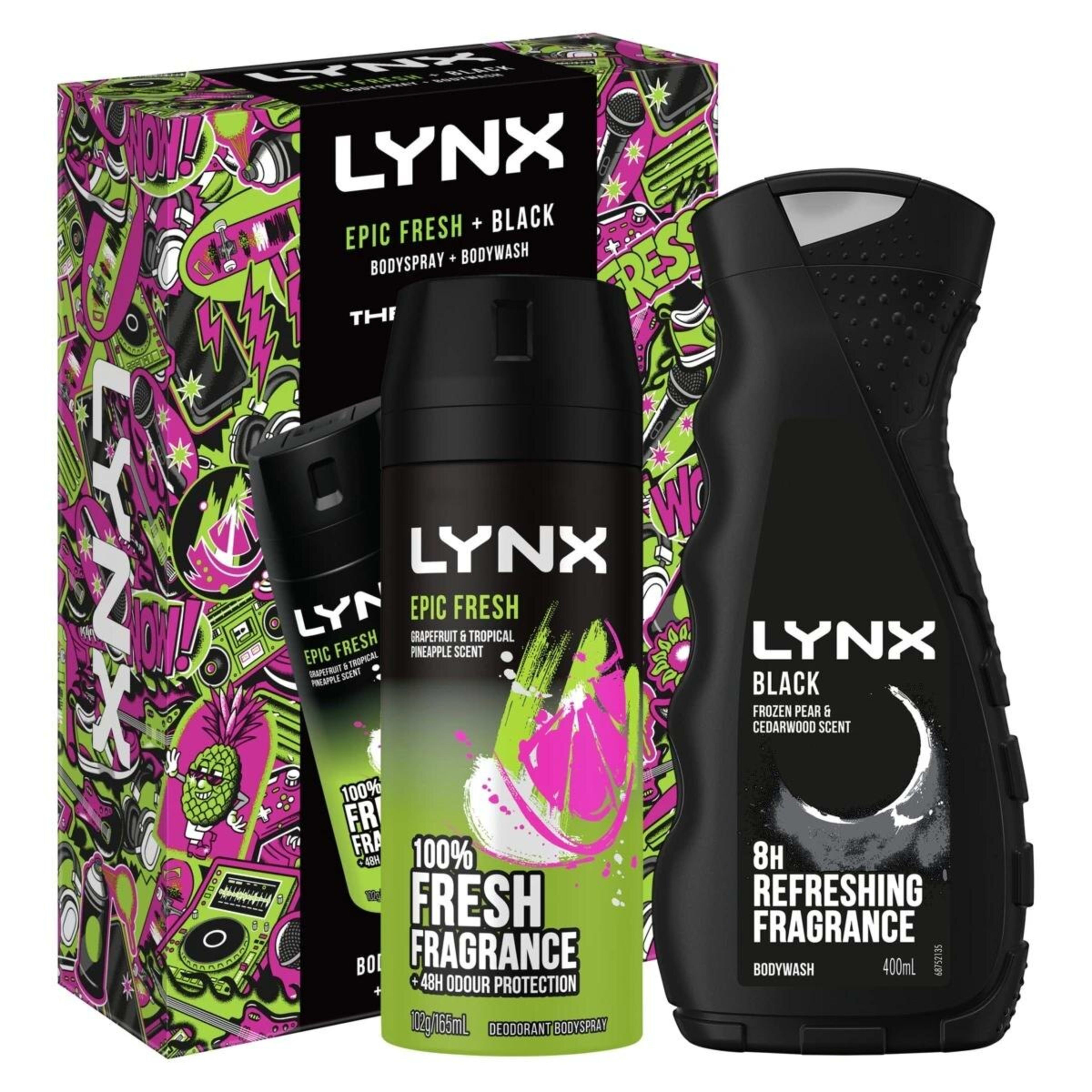 1 LYNX Epic Fresh and Black Duo Gift Set, 1 of 6