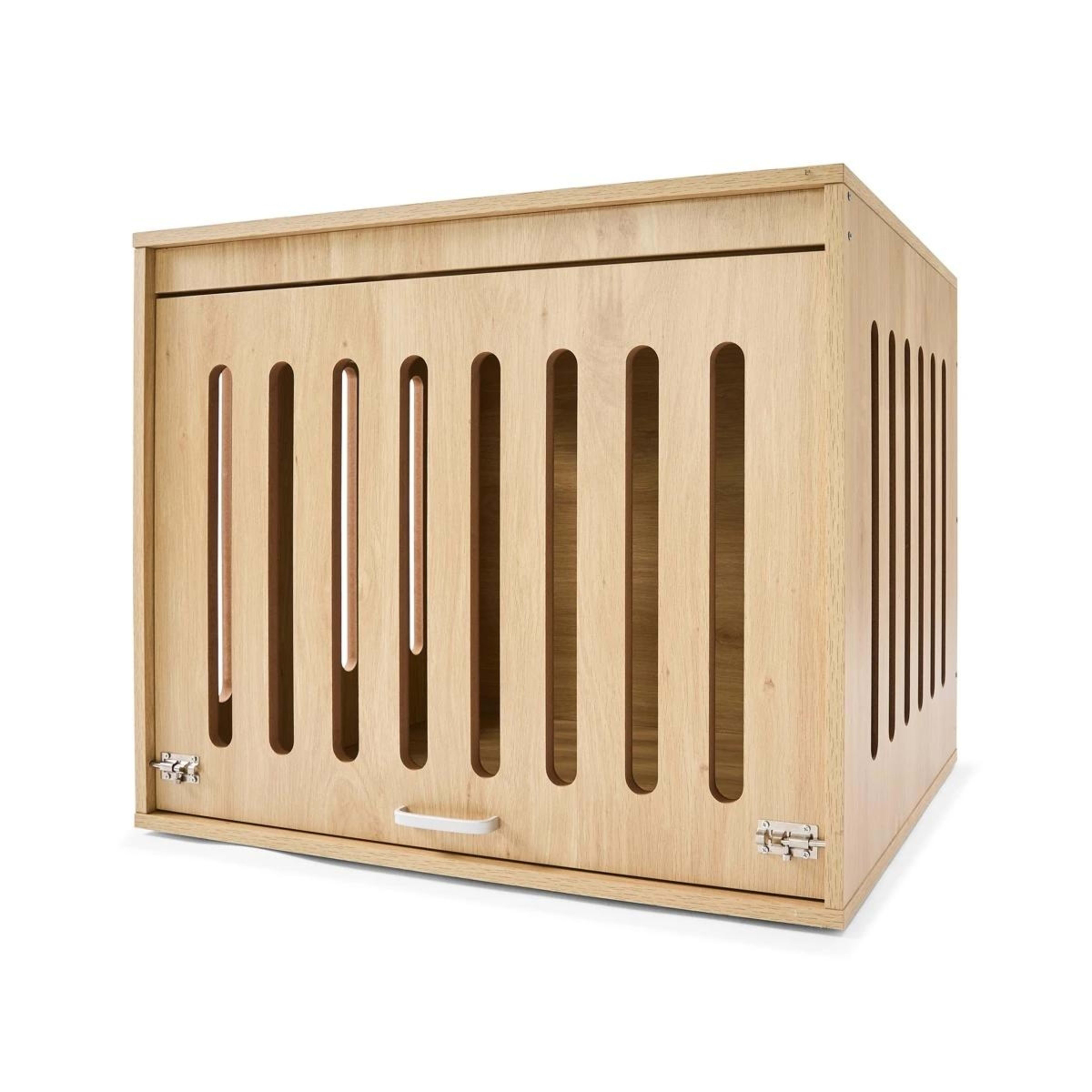 4 Pet Crate Wooden Oak - Medium, 4 of 10