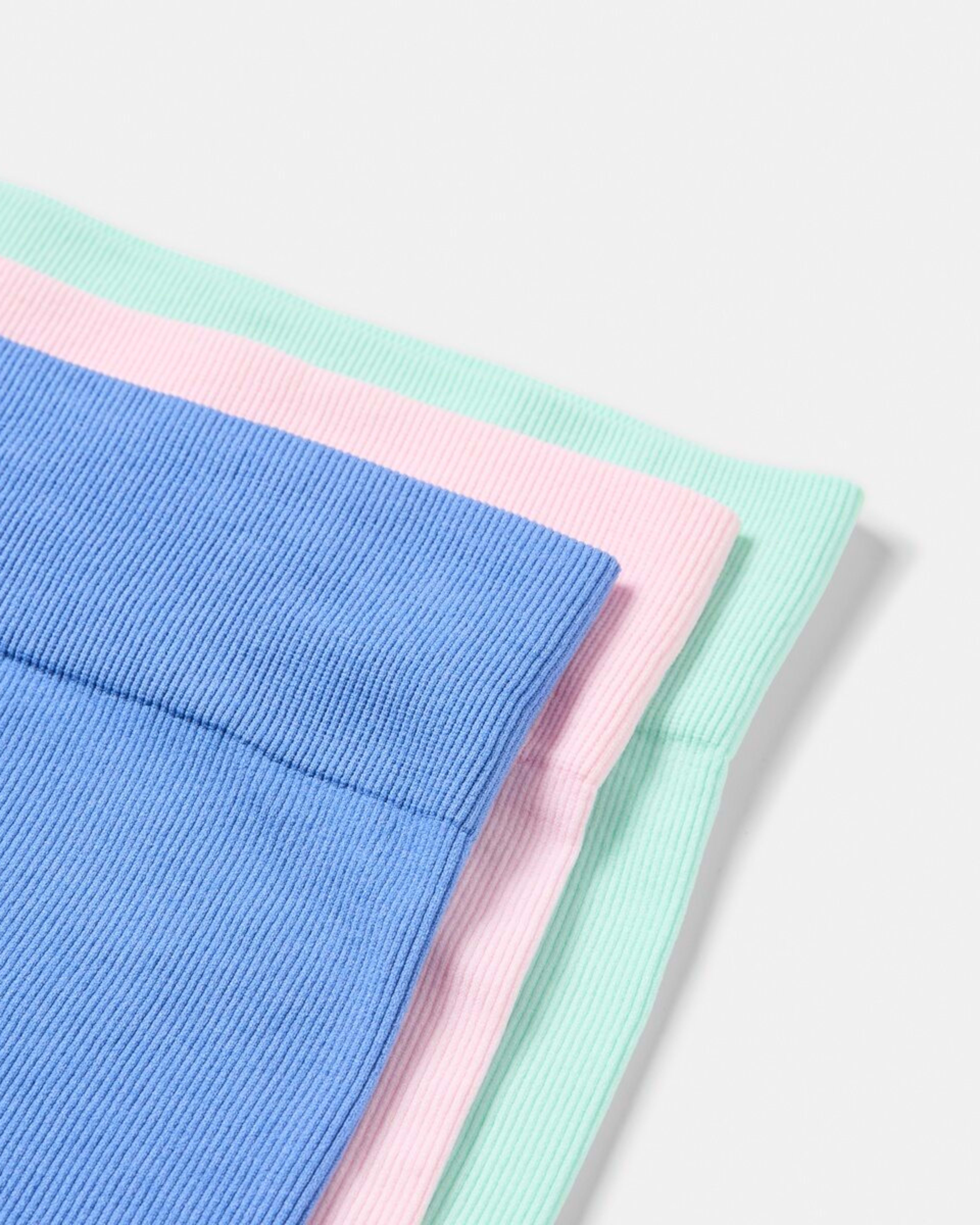 2 3 Pack Rib Shorties BLUE MARINE, BALLERINA, BRIGHT MINT, 2 of 8