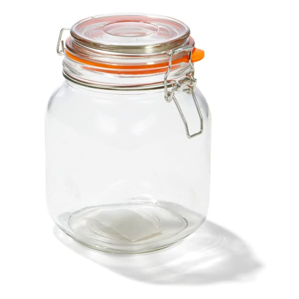 1L Clip Lid Glass Canister
