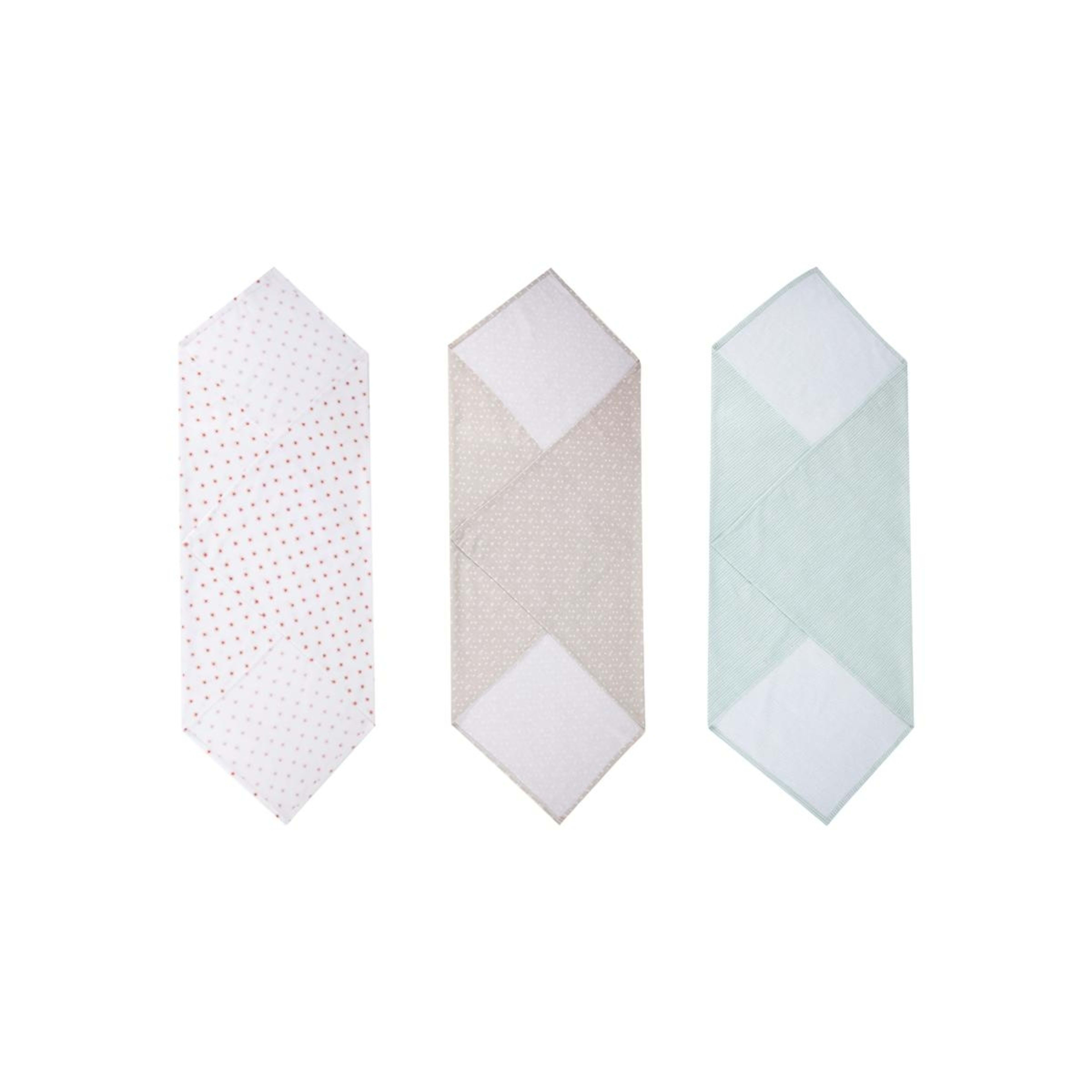 2 3 Pack Cotton Flannelette Wraps - Stars, 2 of 7