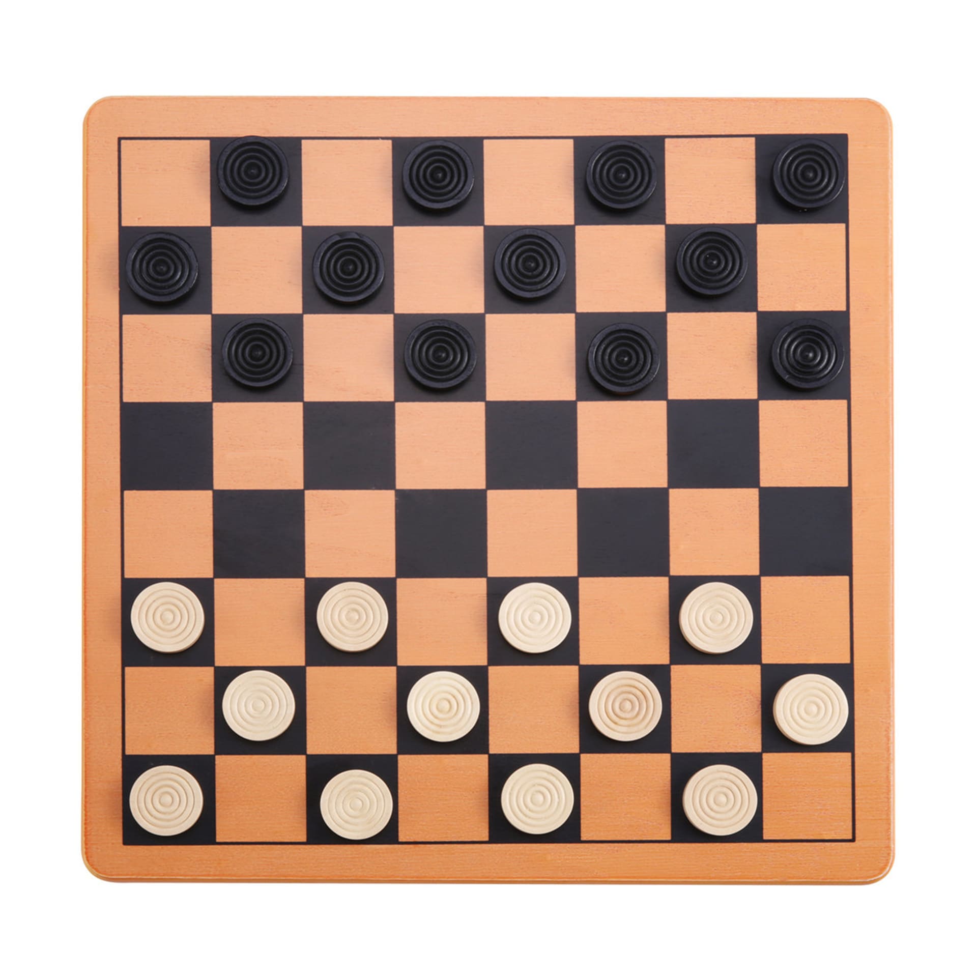 Wooden Chess and Draughts Game Kmart