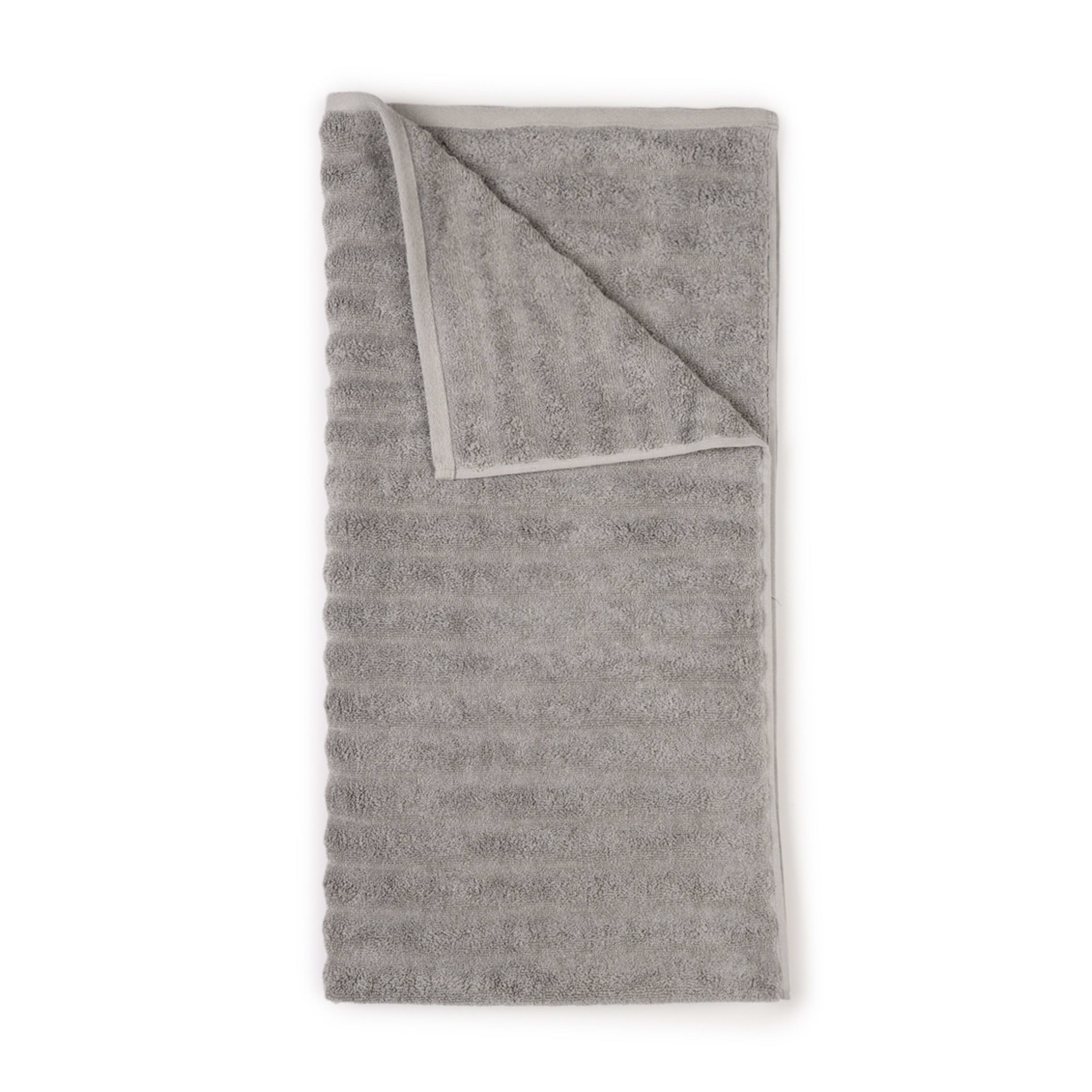 1 Thick Ribbed Australian Cotton Bath Towel - Silver, 1 of 5