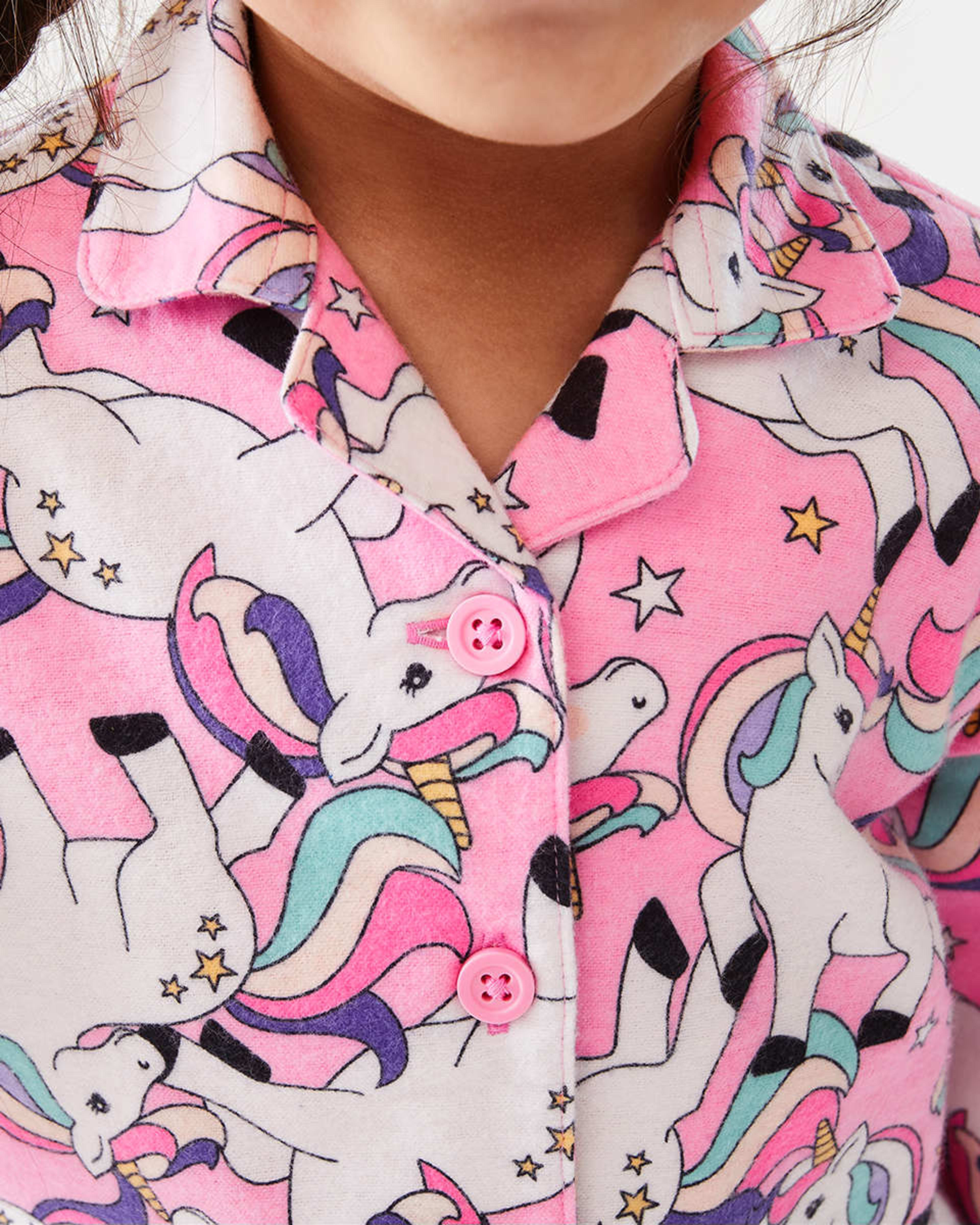 4 Flannelette Pyjama Set Unicorn, 4 of 9