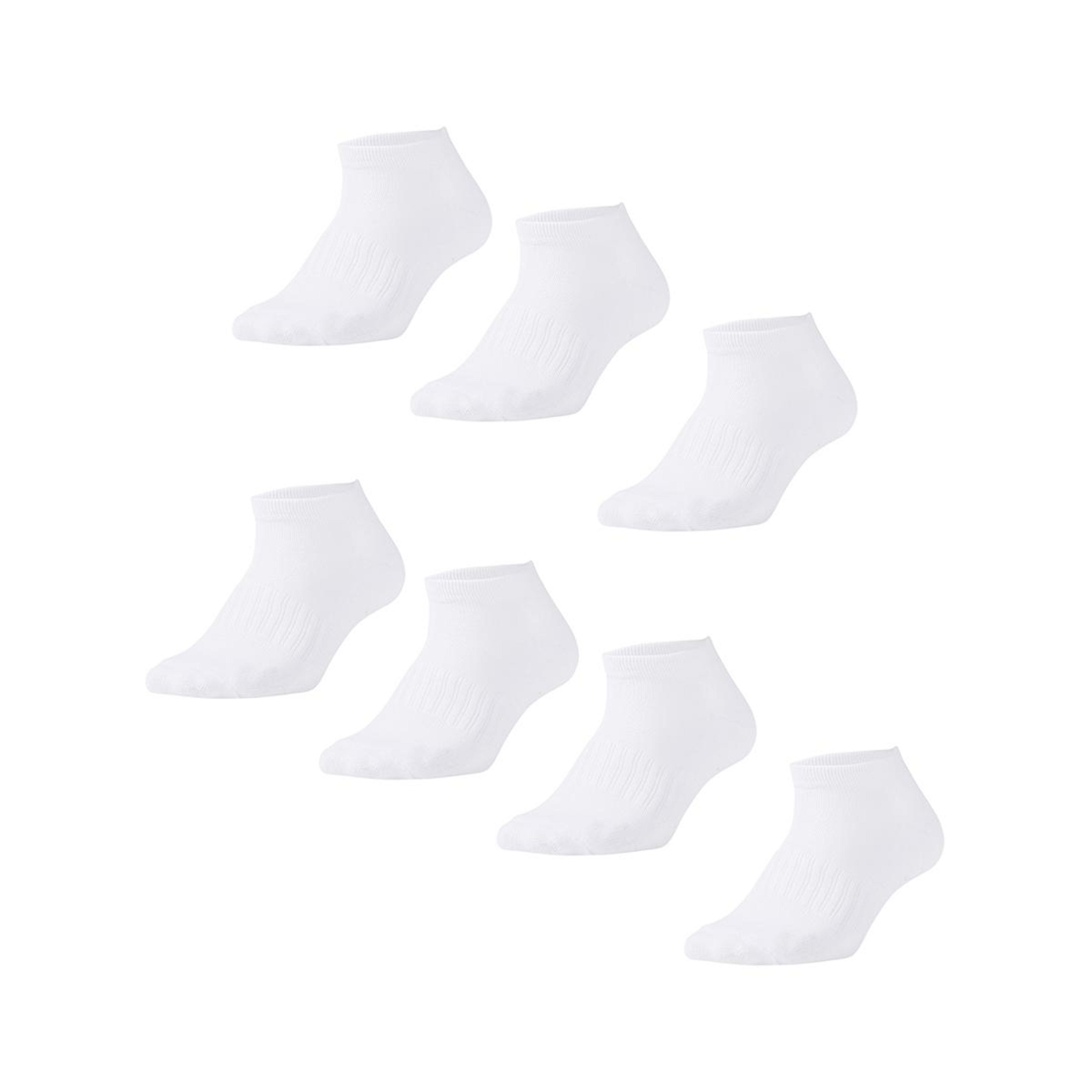 1 7 Pack Active Kids Low Cut Sports Socks White, 1 of 2