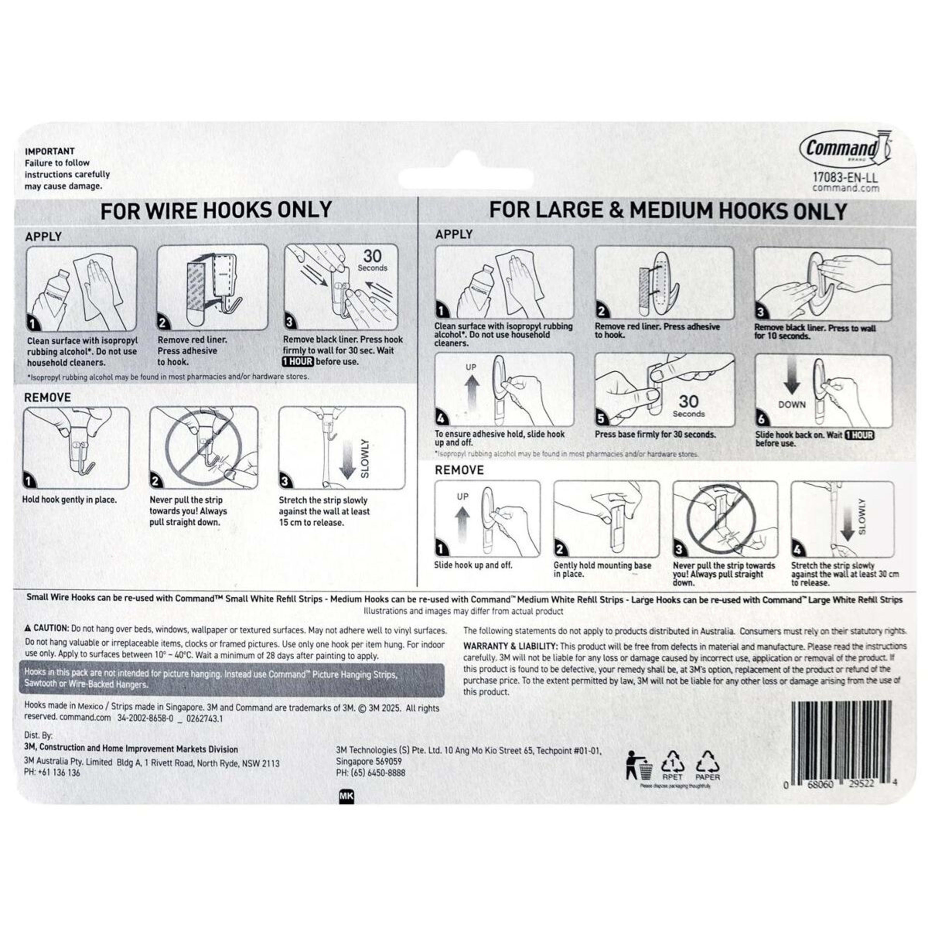 2 3M Command Coloured Hooks Mixed Pack- Lilac Lemonade, 2 of 2