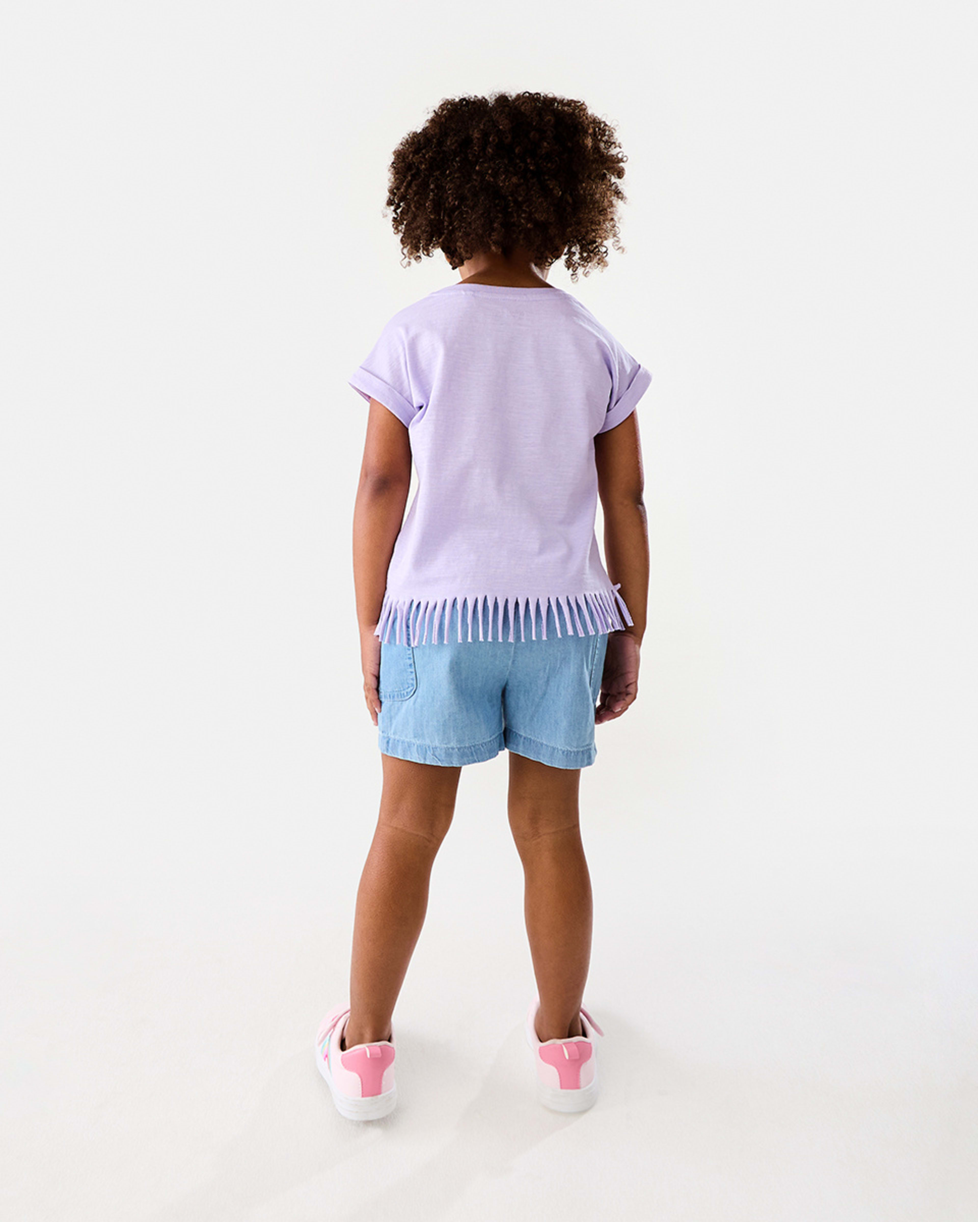 7 Short Sleeve Fringe T-shirt Pst Purple, 7 of 9