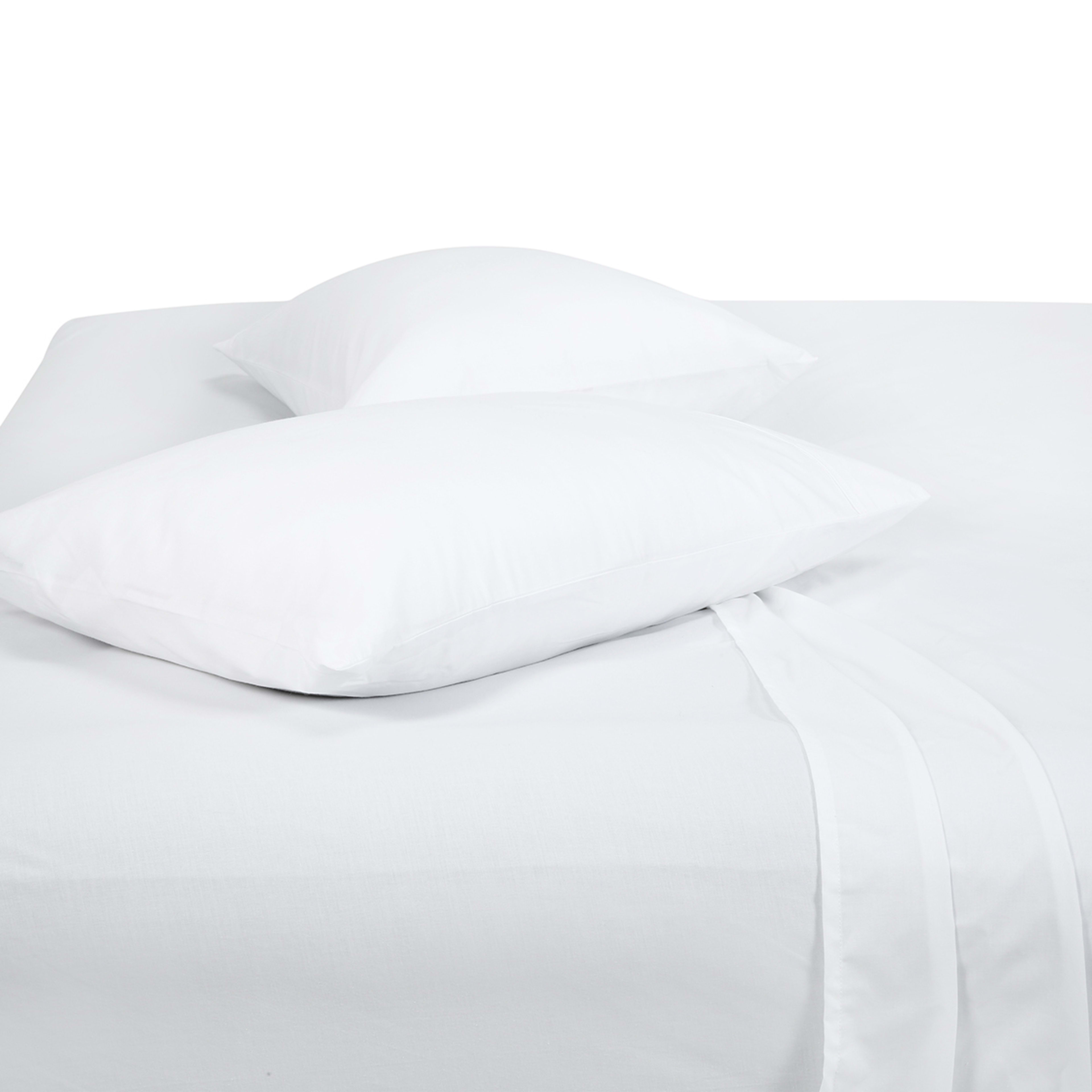 180 Thread Count Sheet Set Double Bed, White Kmart