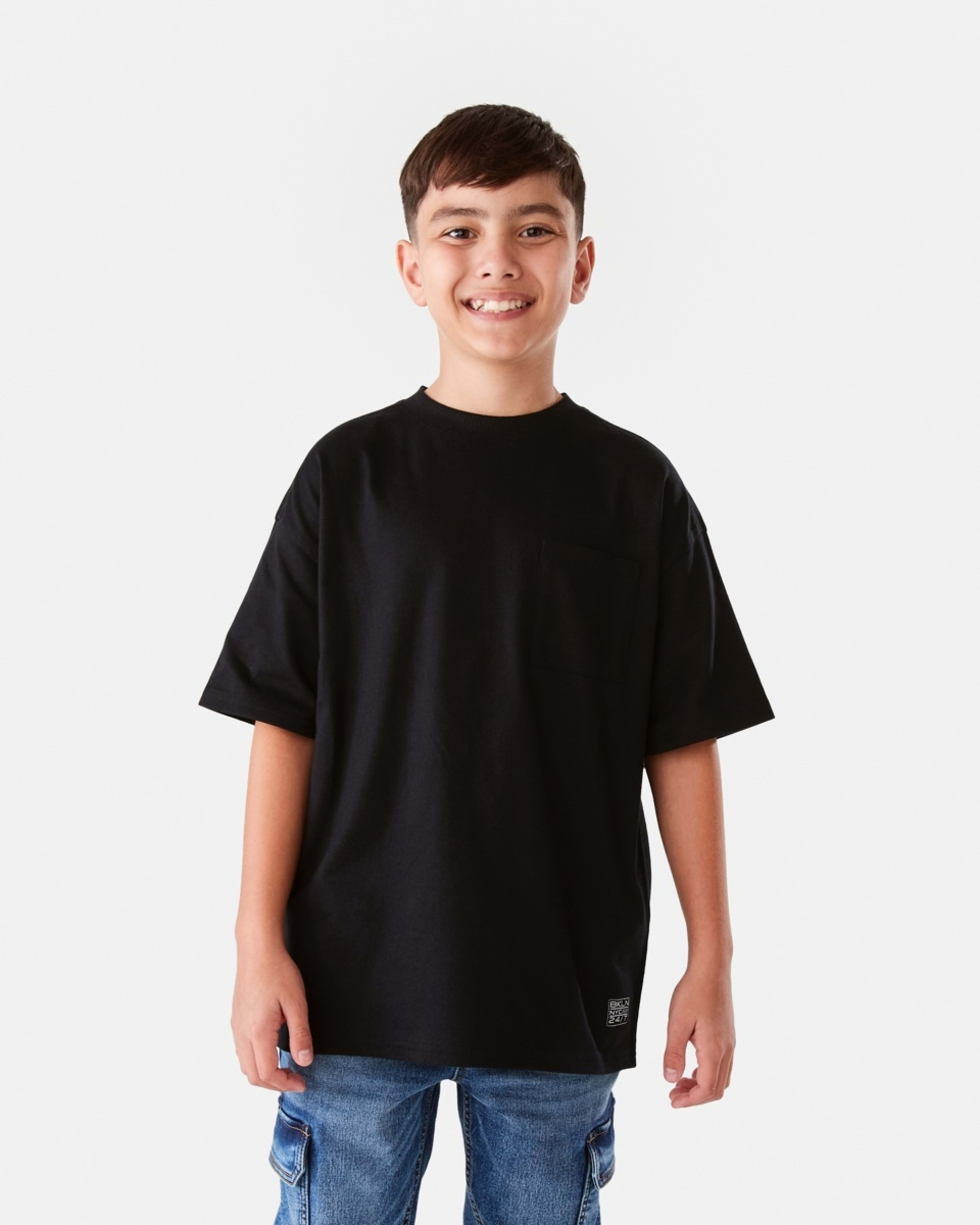 1 Short Sleeve Oversized T-shirt Black