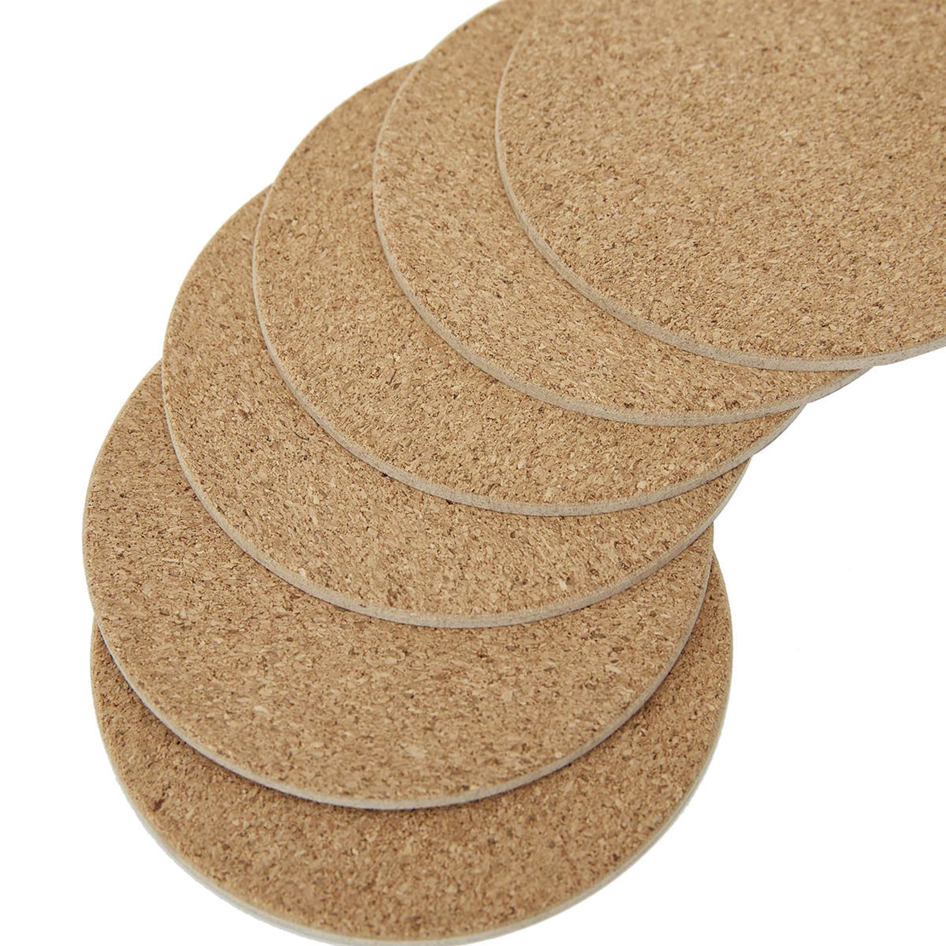 Set of 6 Natural Cork Look Coasters Kmart
