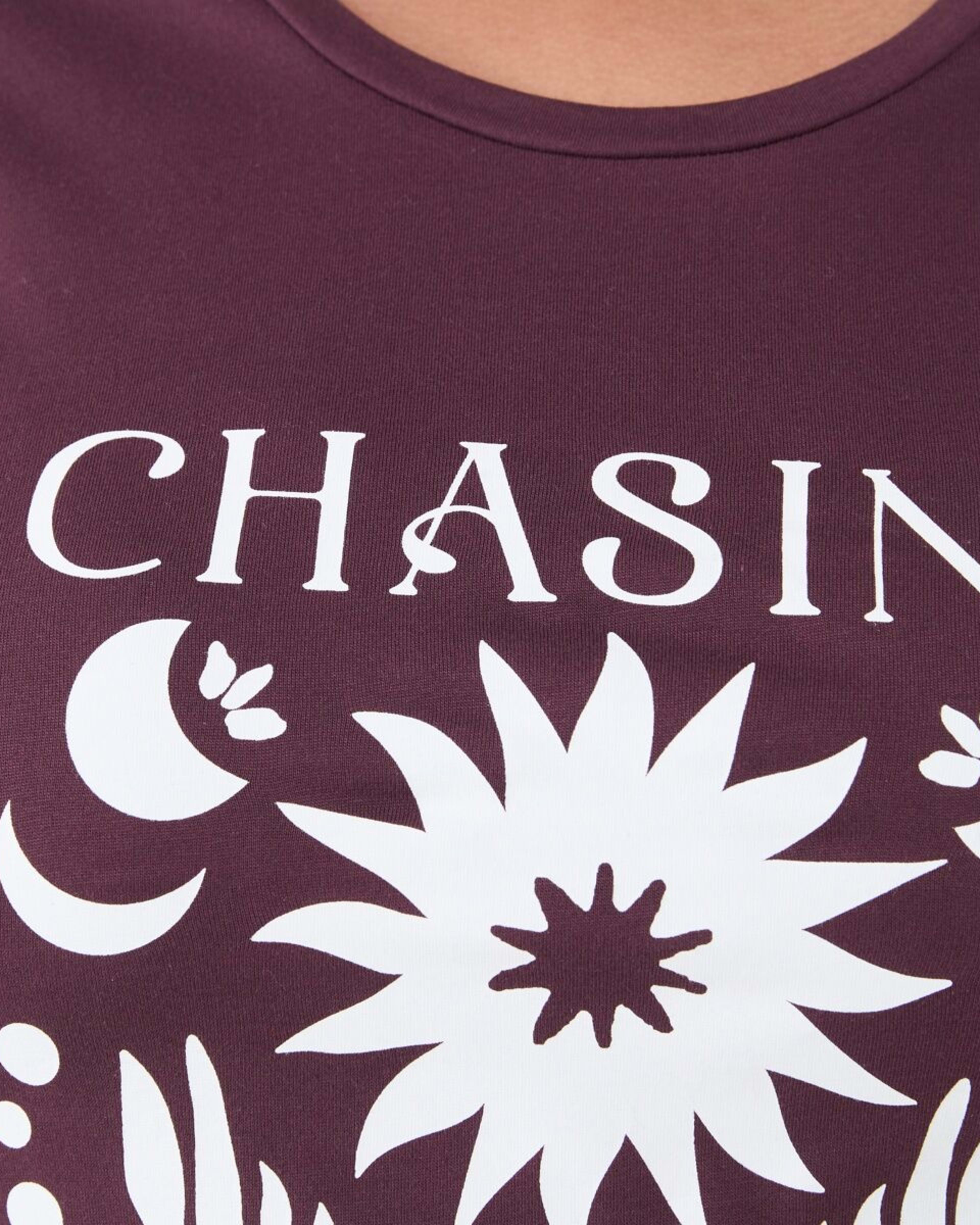 6 Curve Short Sleeve Basic Print T-shirt CHASING SUNRISE WARM MULBERRY, 6 of 6