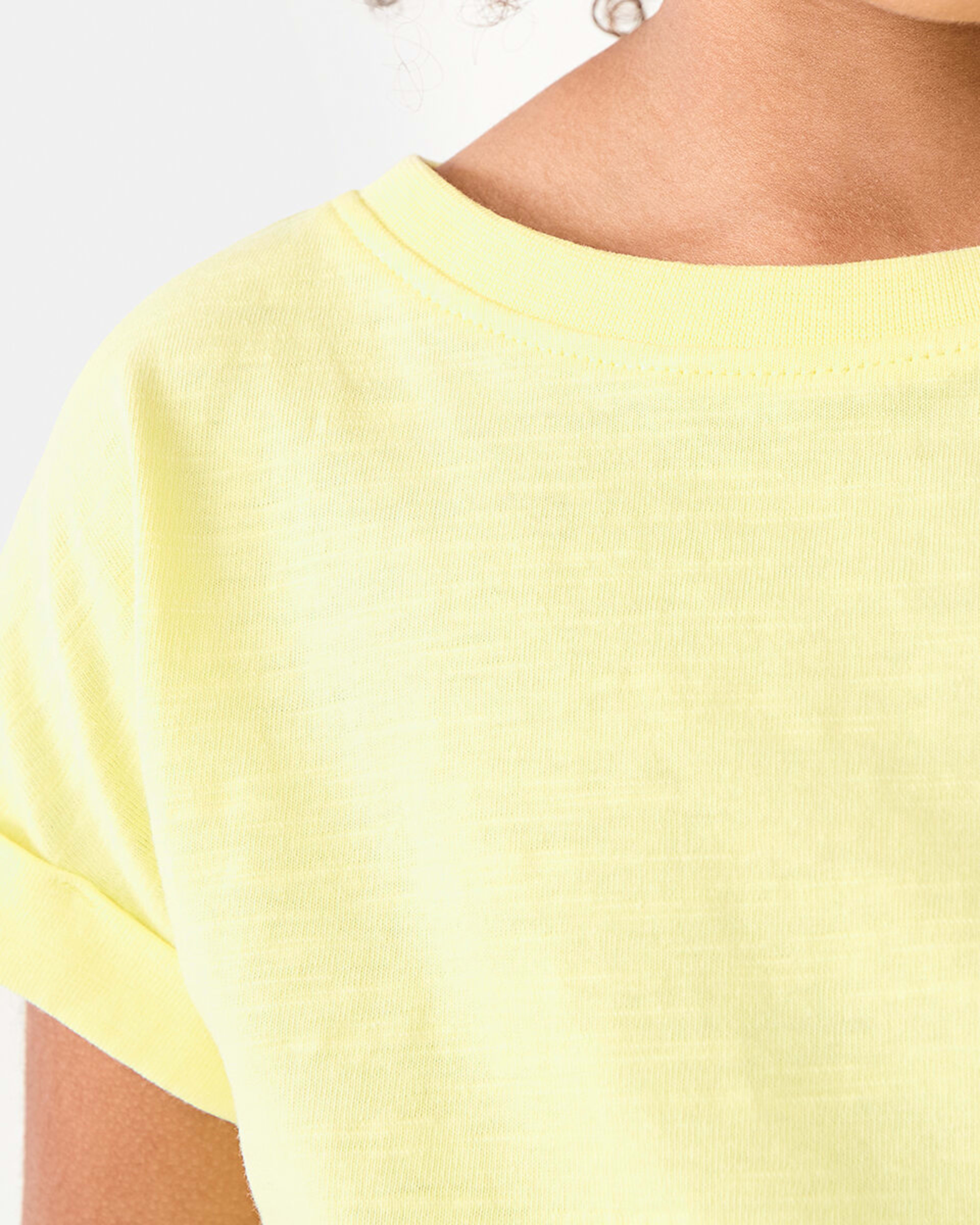 4 Short Sleeve Fringe T-shirt Lemon Fizz, 4 of 9