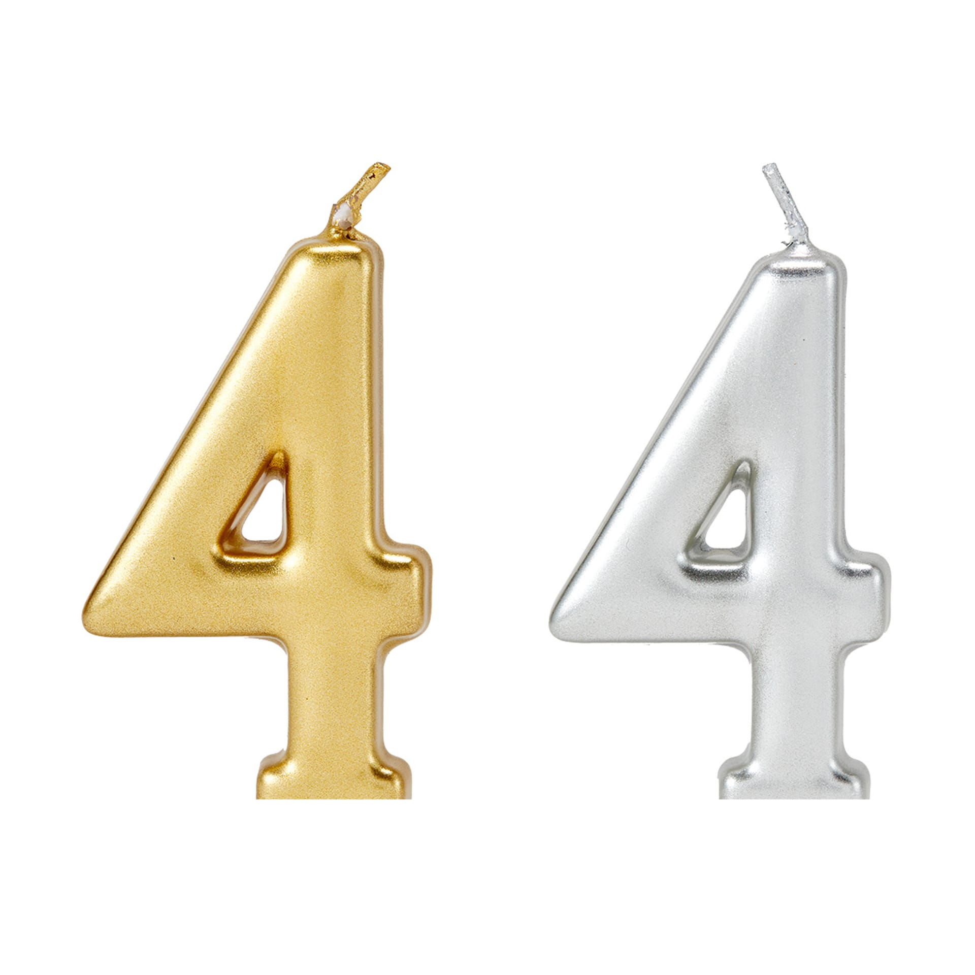 Metallic Candle Number 4 Assorted Kmart