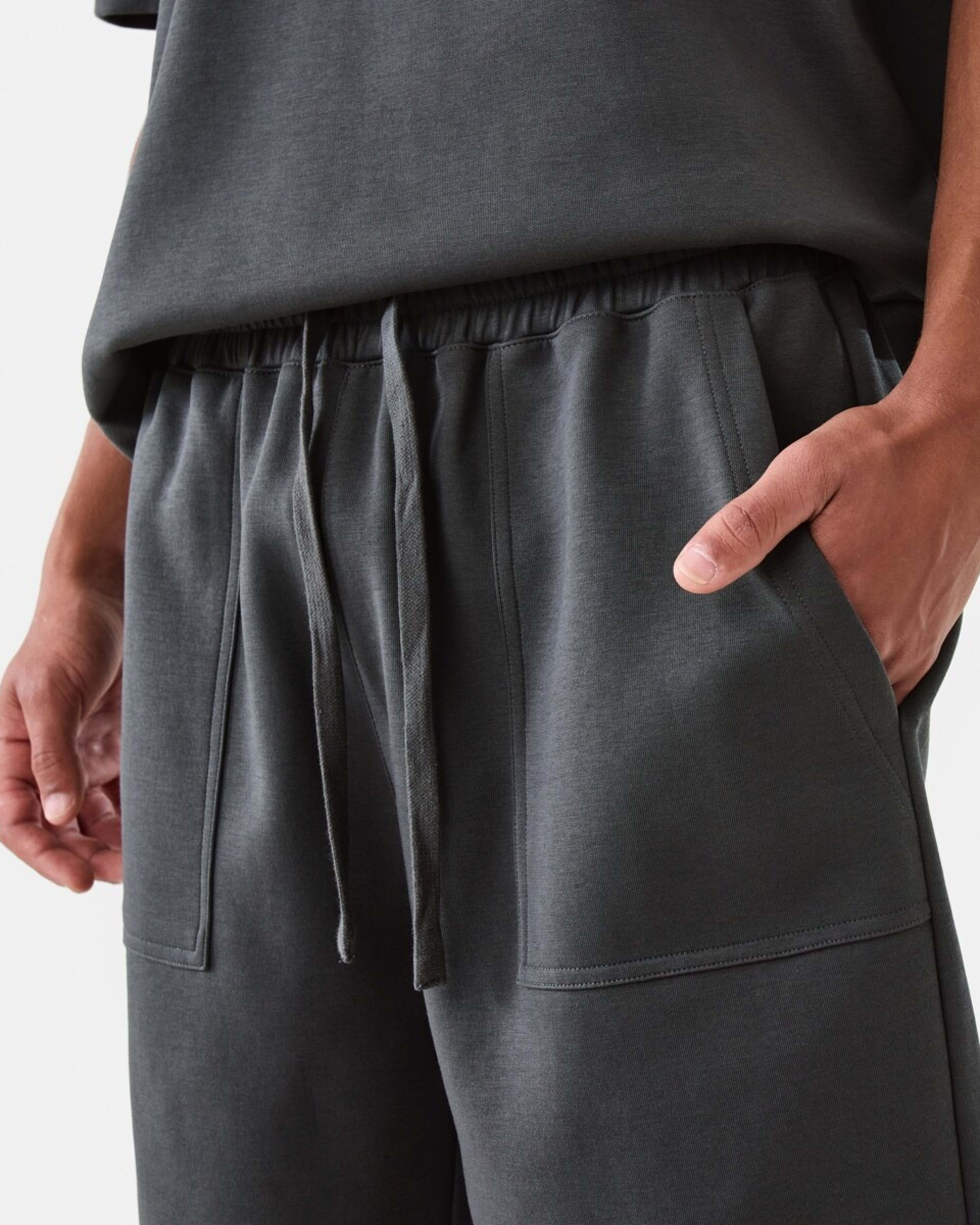 6 Elastic Waist Interlock Knit Shorts VOLCANIC ROCK, 6 of 7