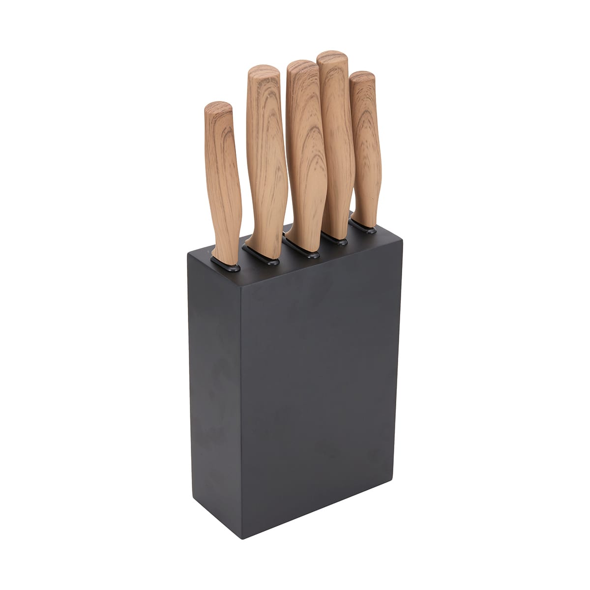 6 Piece Wood Look Knife Block Kmart