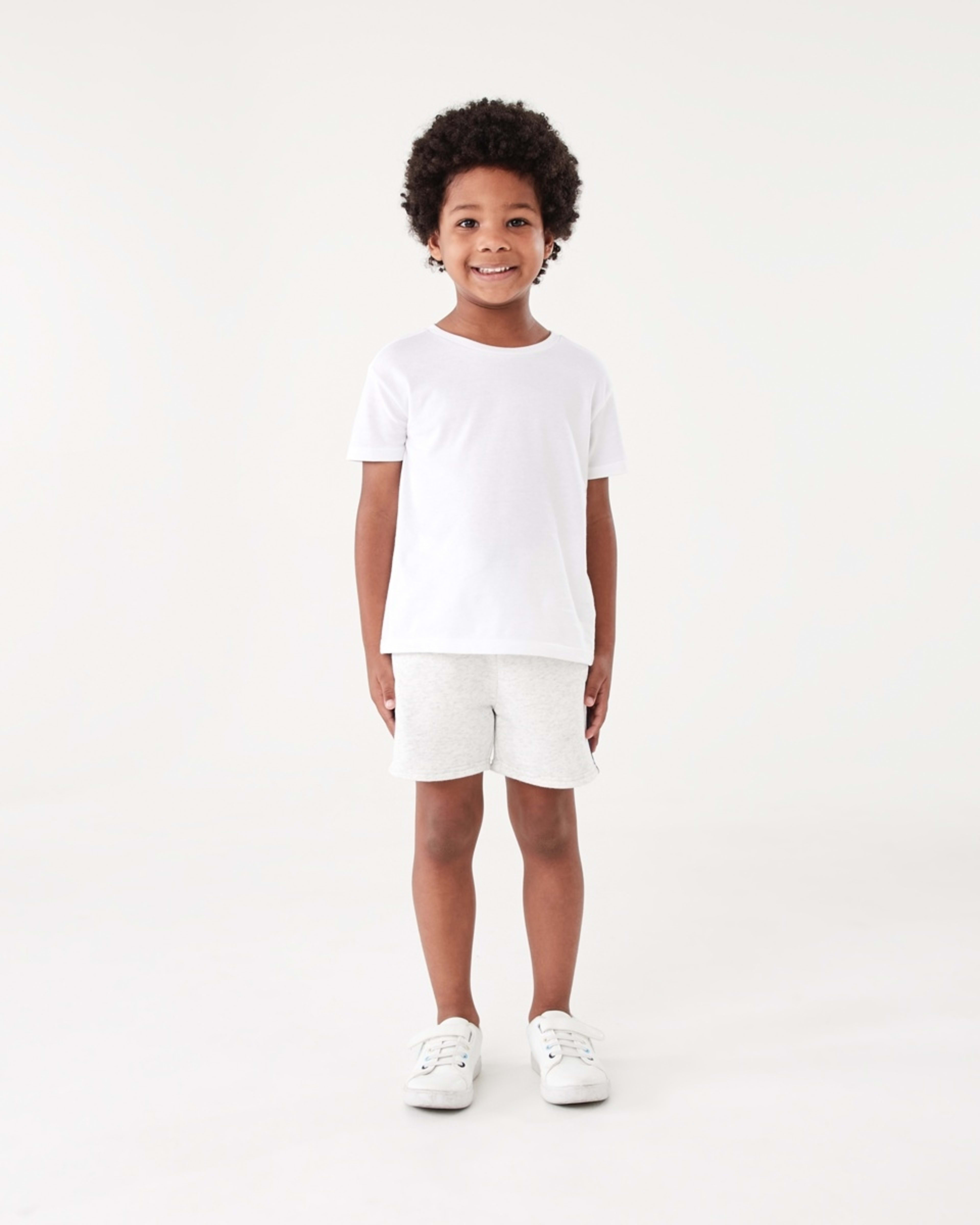 6 Stripe Knit Shorts Wht Marle, 6 of 9
