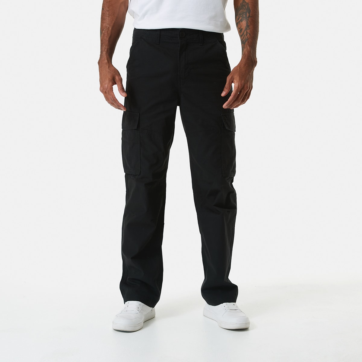 MENS STRAIGHT FIT WITH MESH CRICKET TRACKPANTS IVORY 100 WHITE
