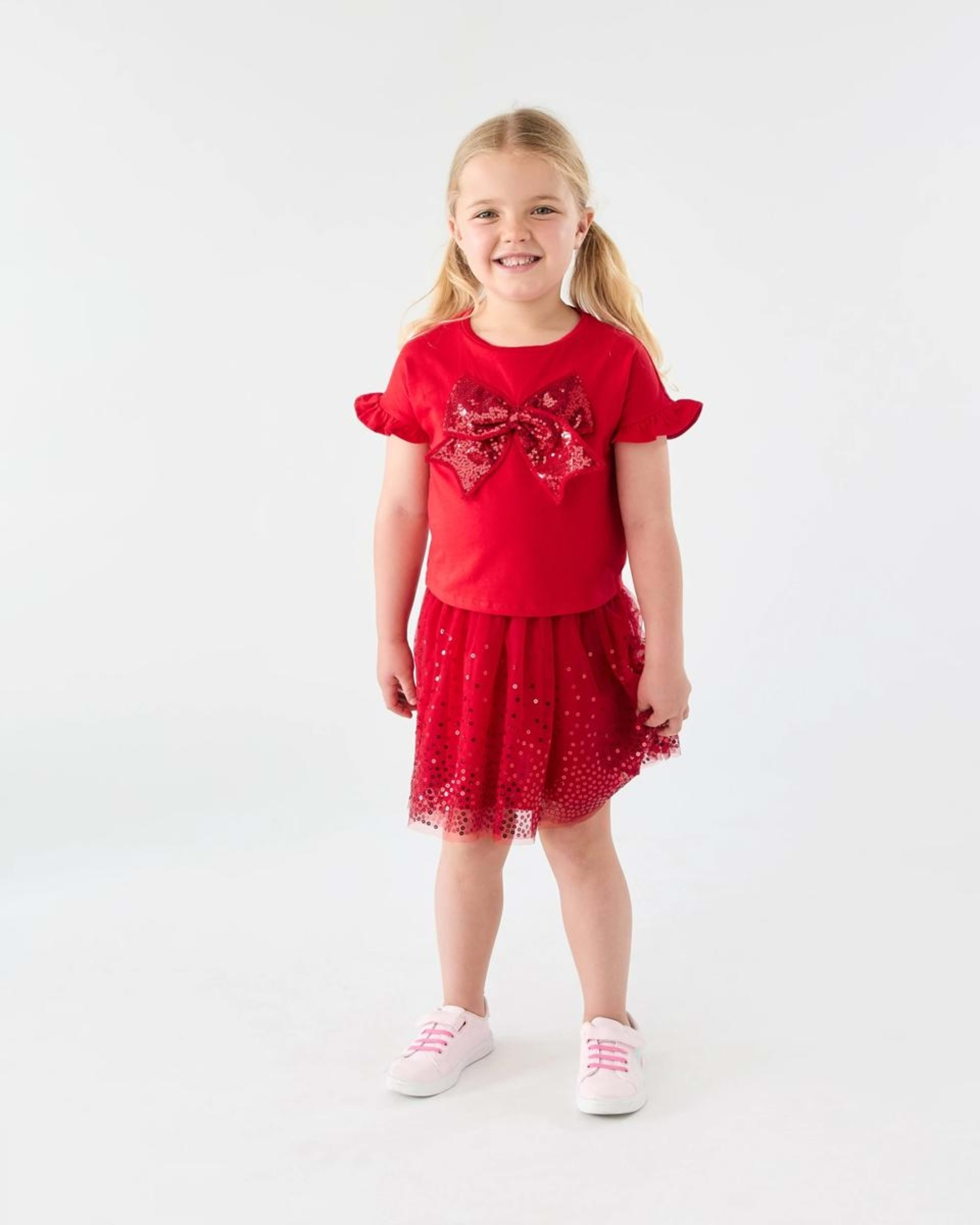 5 Christmas Sequin Tutu Skirt Strawberry, 5 of 7