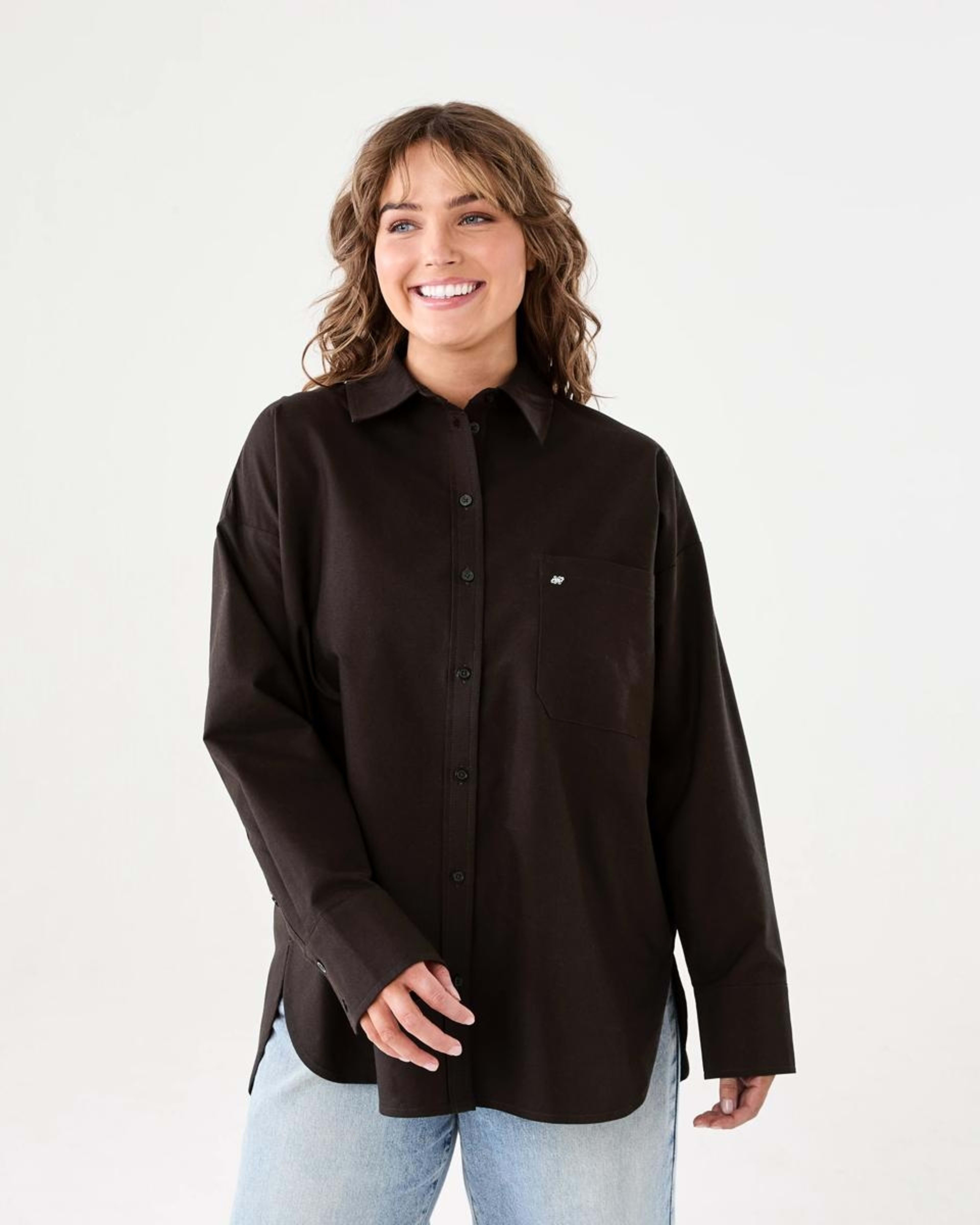 2 Long Sleeve Oxford Shirt MELTED CHOCOLATE, 2 of 6