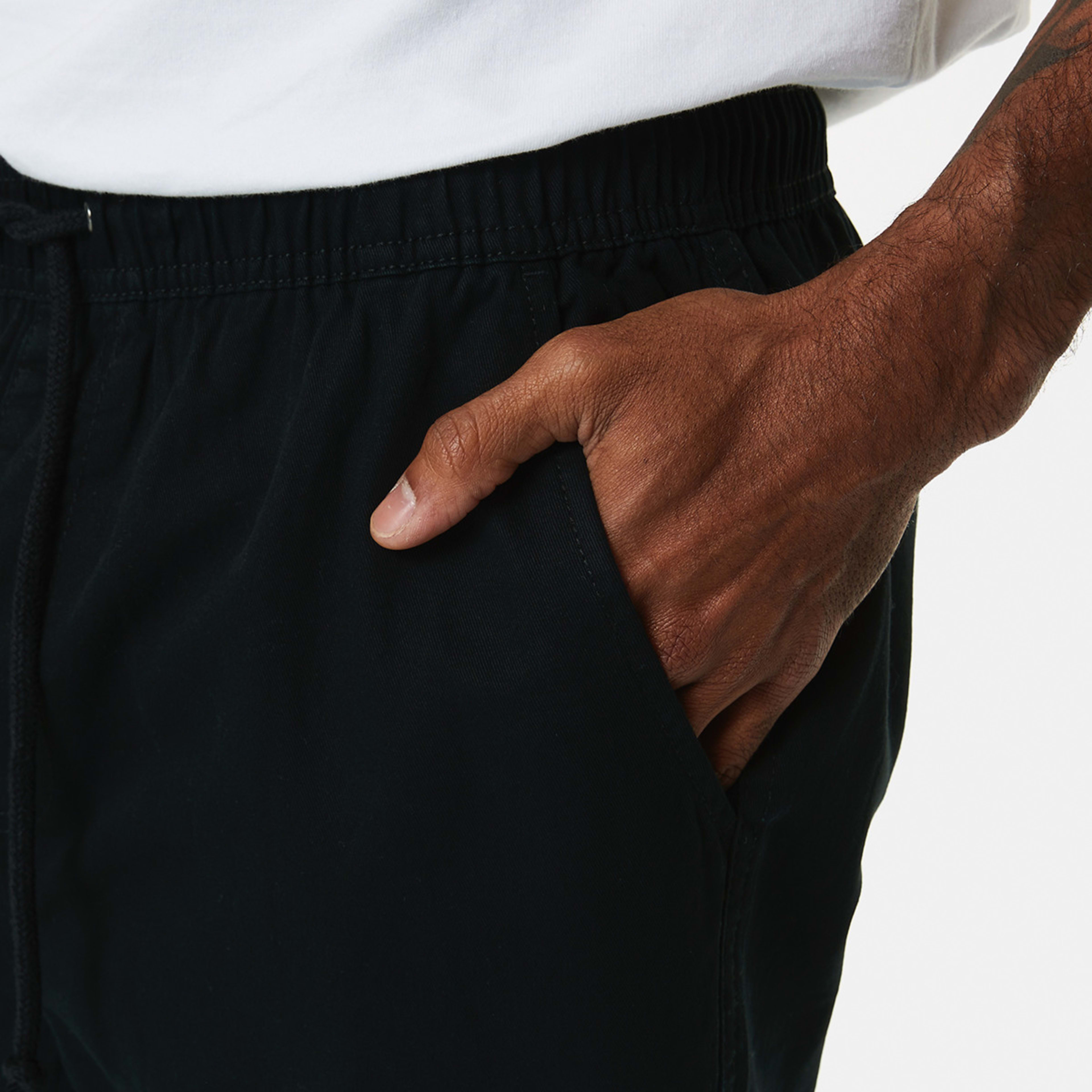 4 Elastic Waist Jogger Pants Black, 4 of 5
