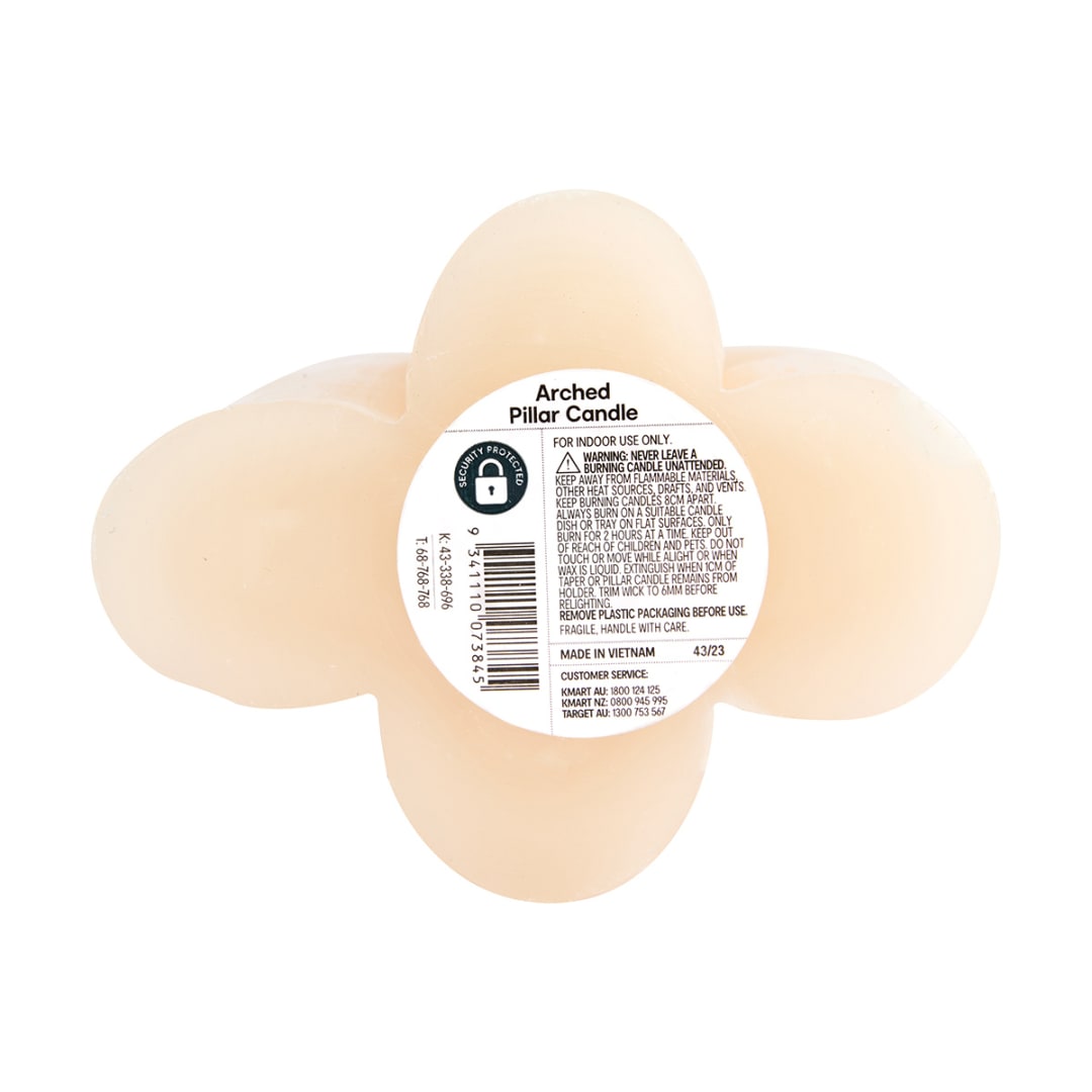Arched Pillar Candle Assorted Kmart