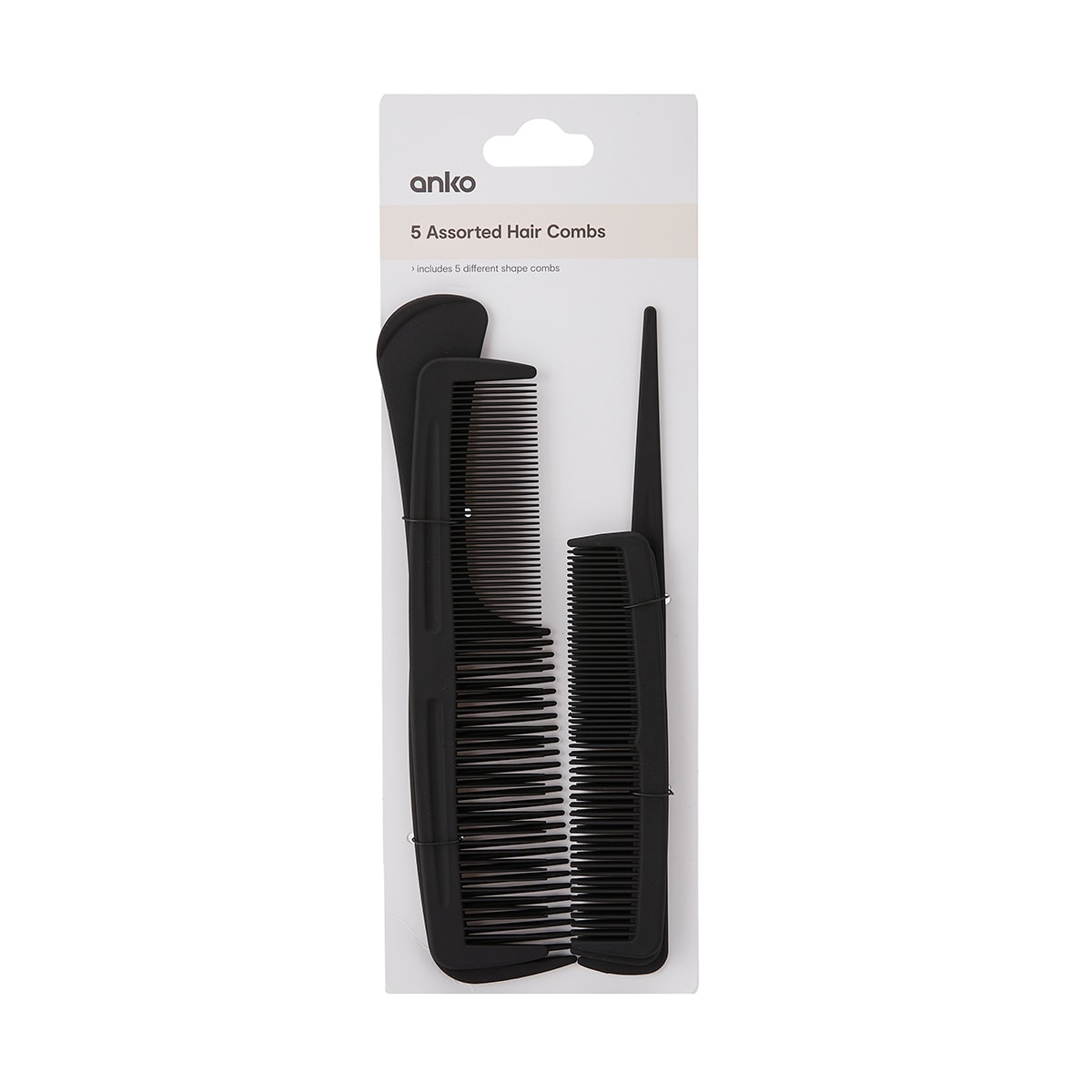 5 Pack Assorted Hair Combs Kmart