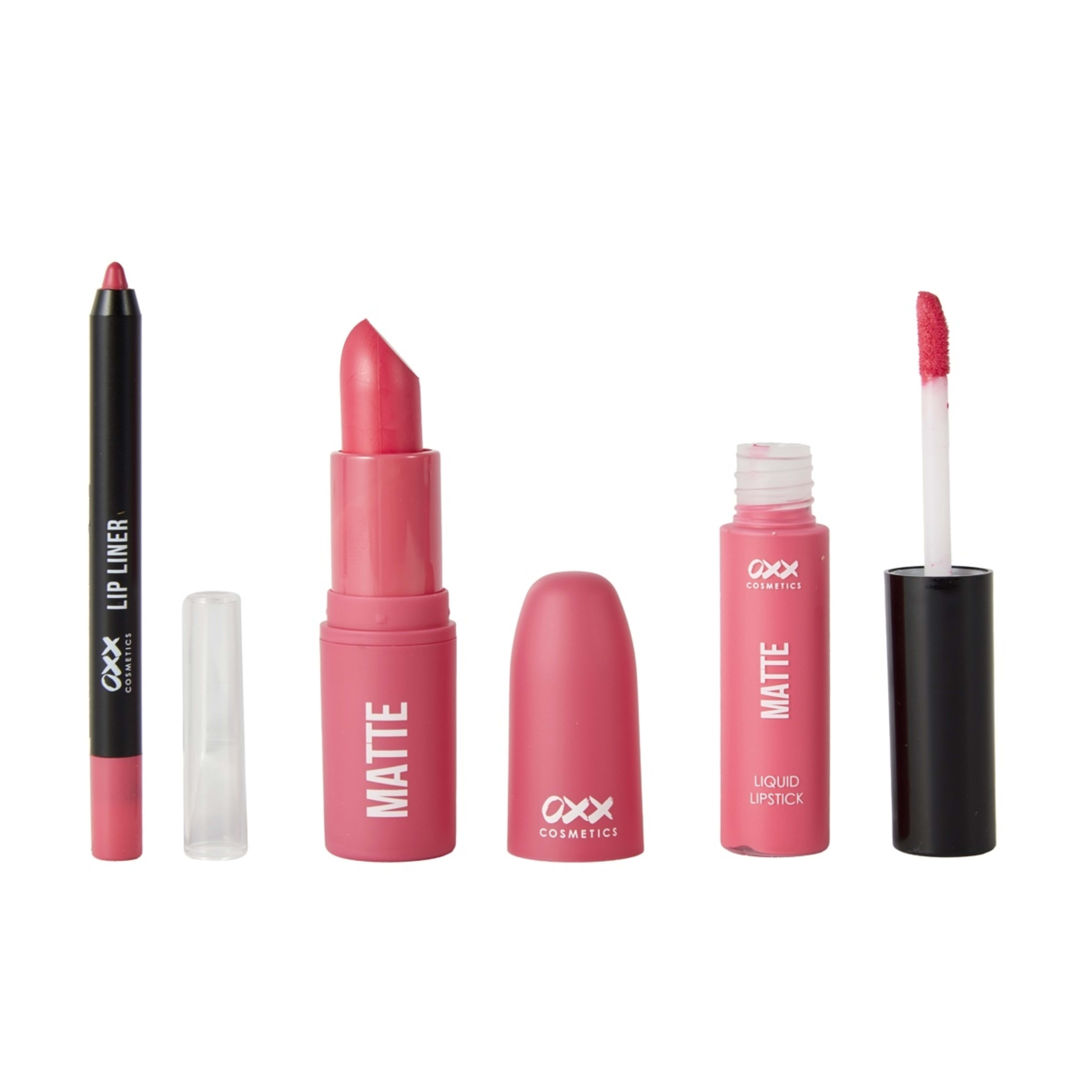 2 OXX Cosmetics 3 Piece Matte Lip Kit - Sweetie, 2 of 8