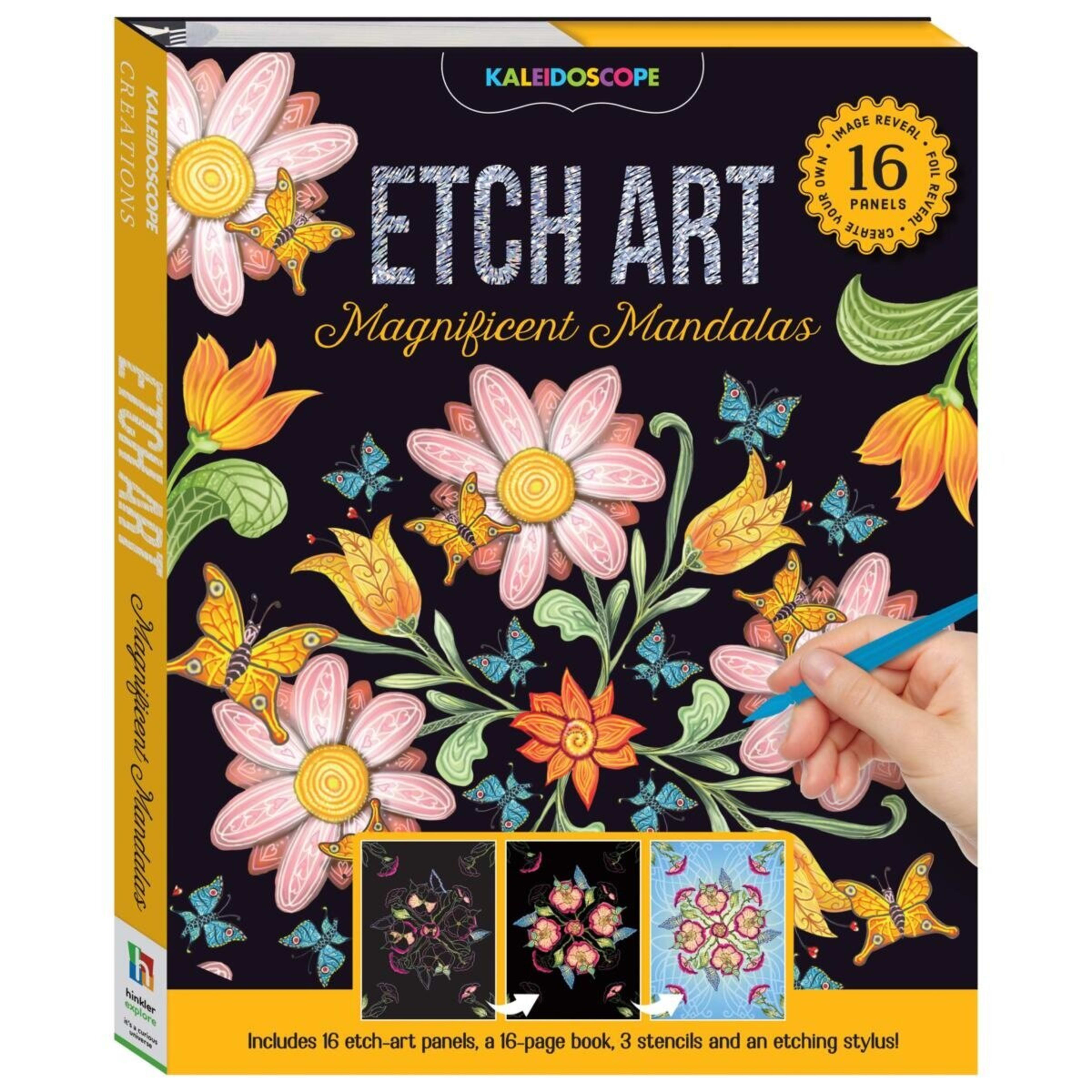 1 Kaleidoscope Etch Art: Magnificent Mandalas Kit - Book, 1 of 6