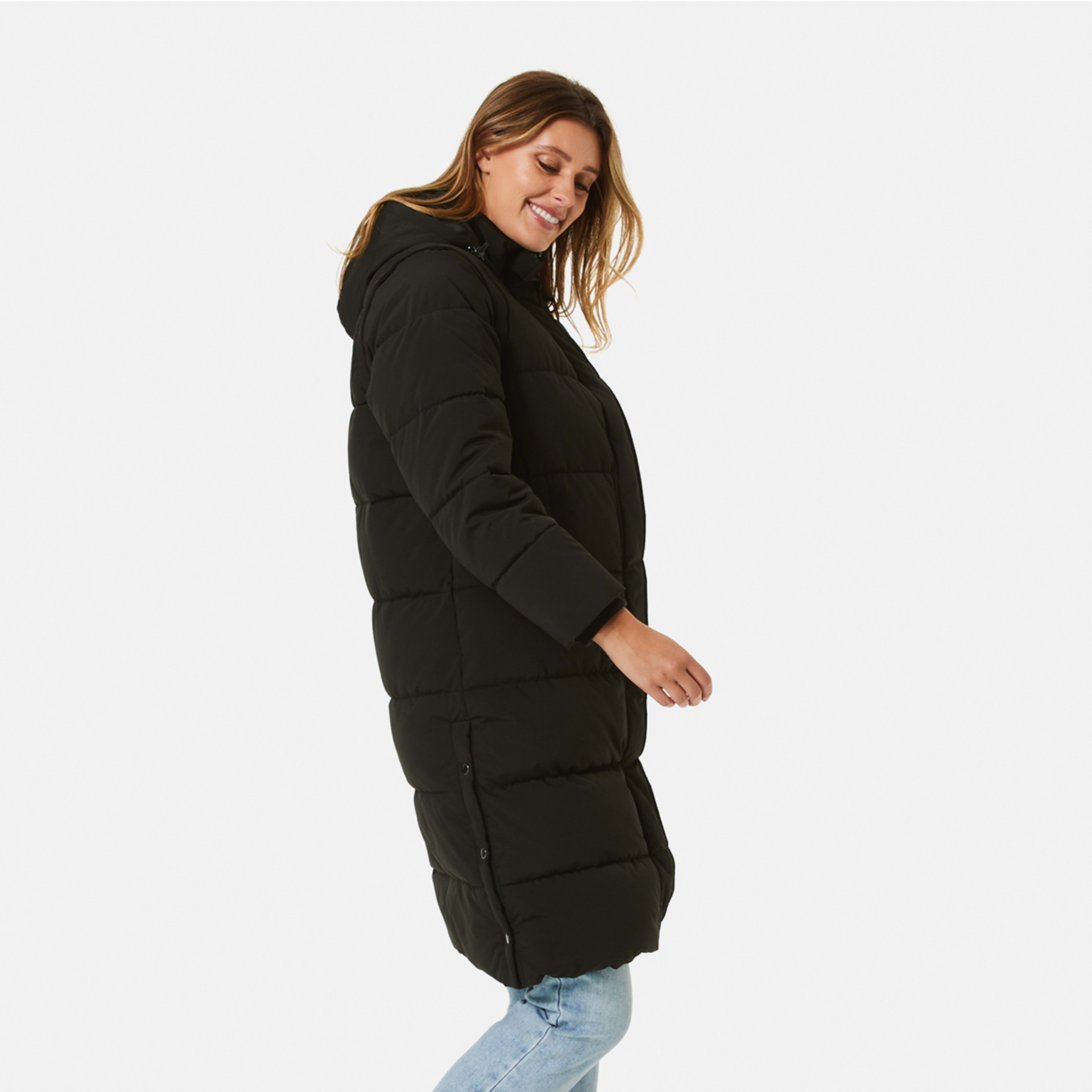 Hybrid Longline Puffer Jacket Kmart