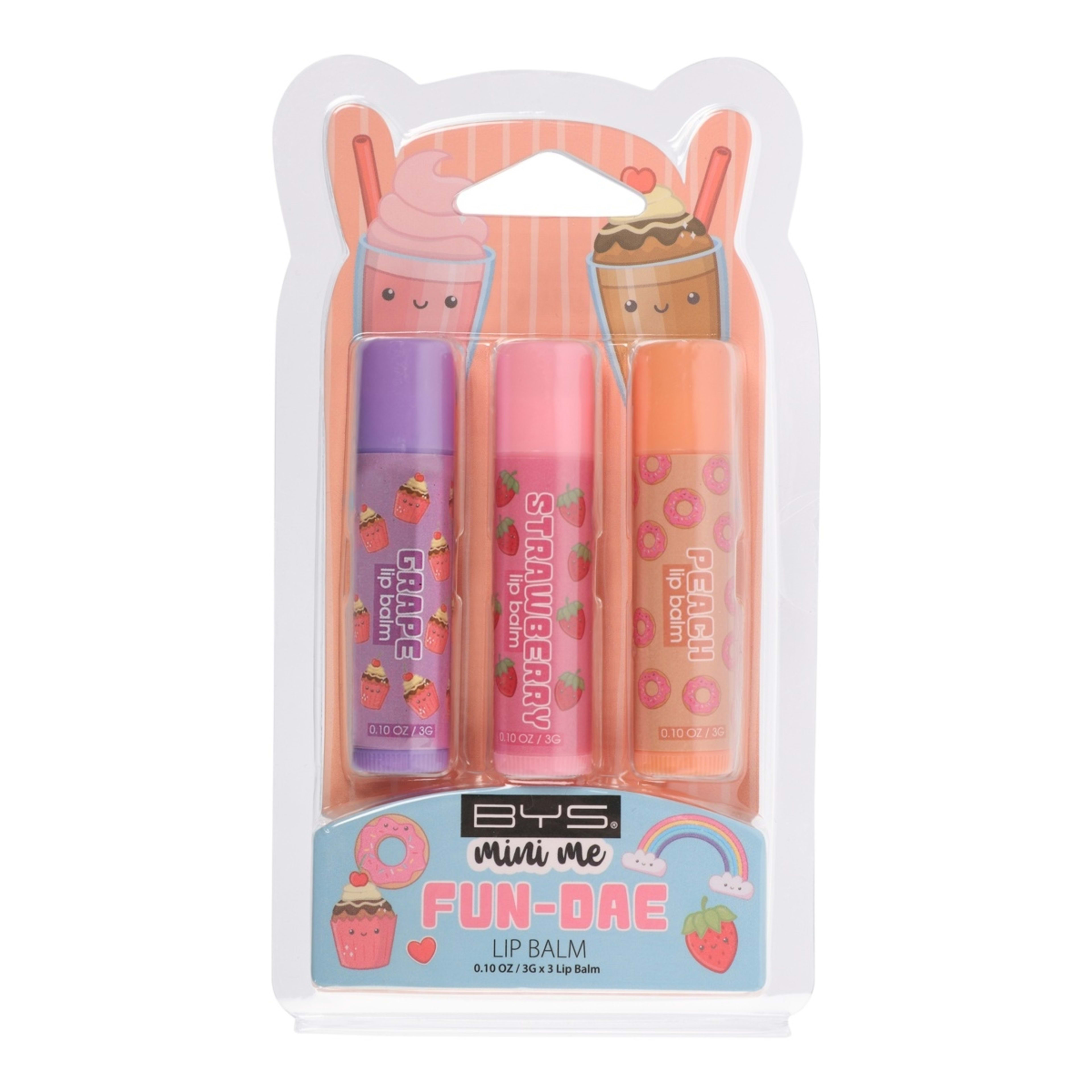 1 BYS Mini Me Fun-Dae Lip Balm Trio