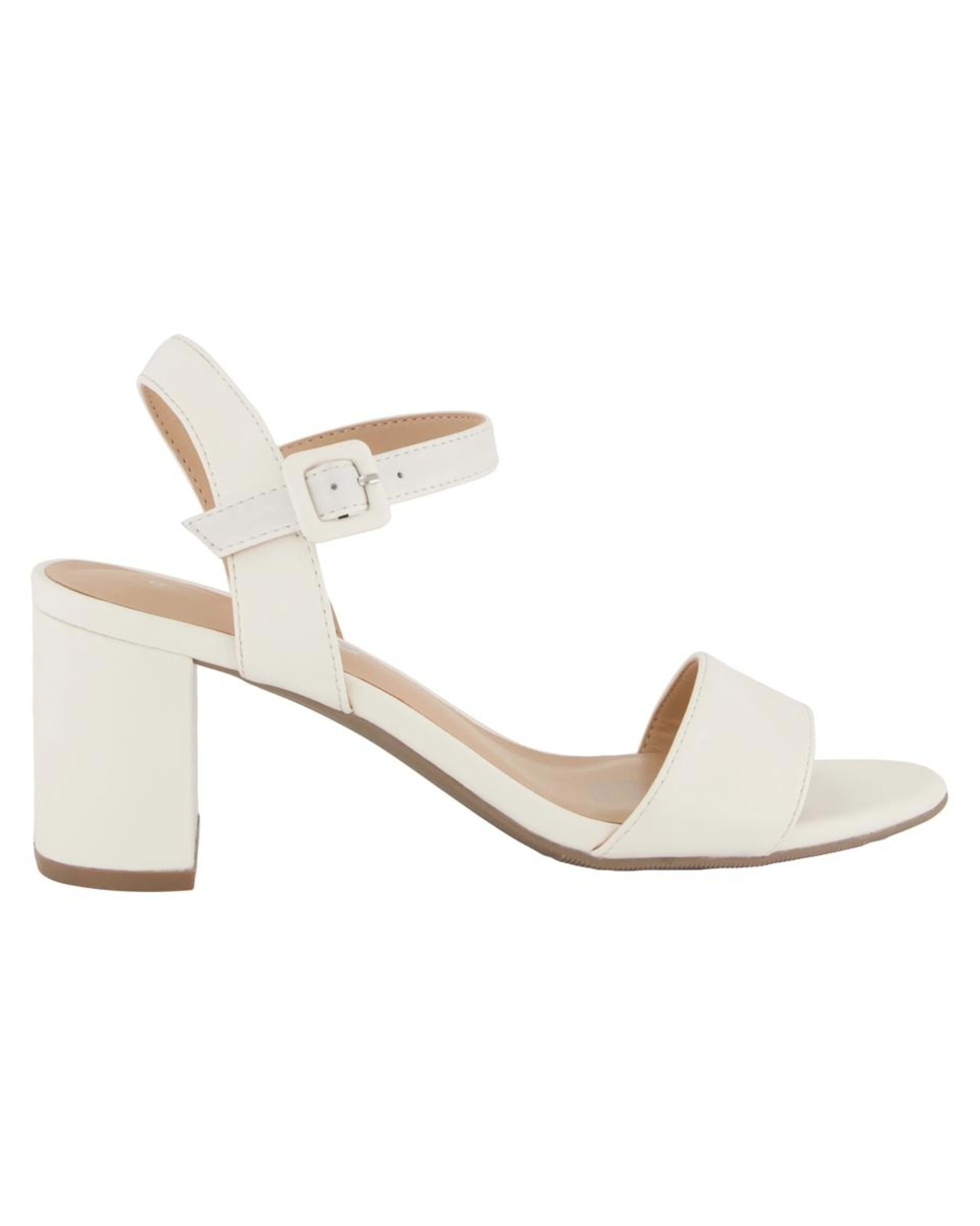1 Basic Block Heel Dress Sandals Snw White, 1 of 5