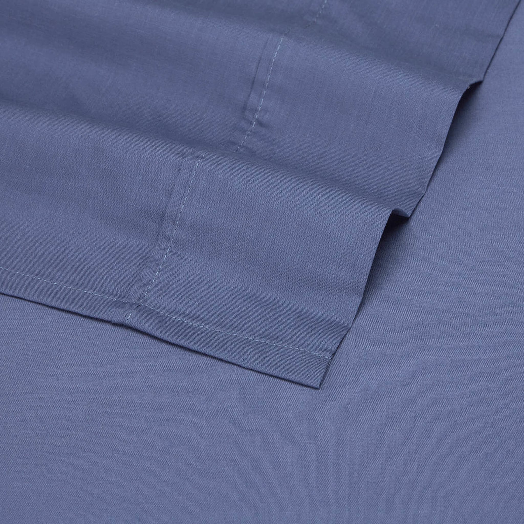 180 Thread Count Sheet Set Single Bed, Mid Blue Kmart