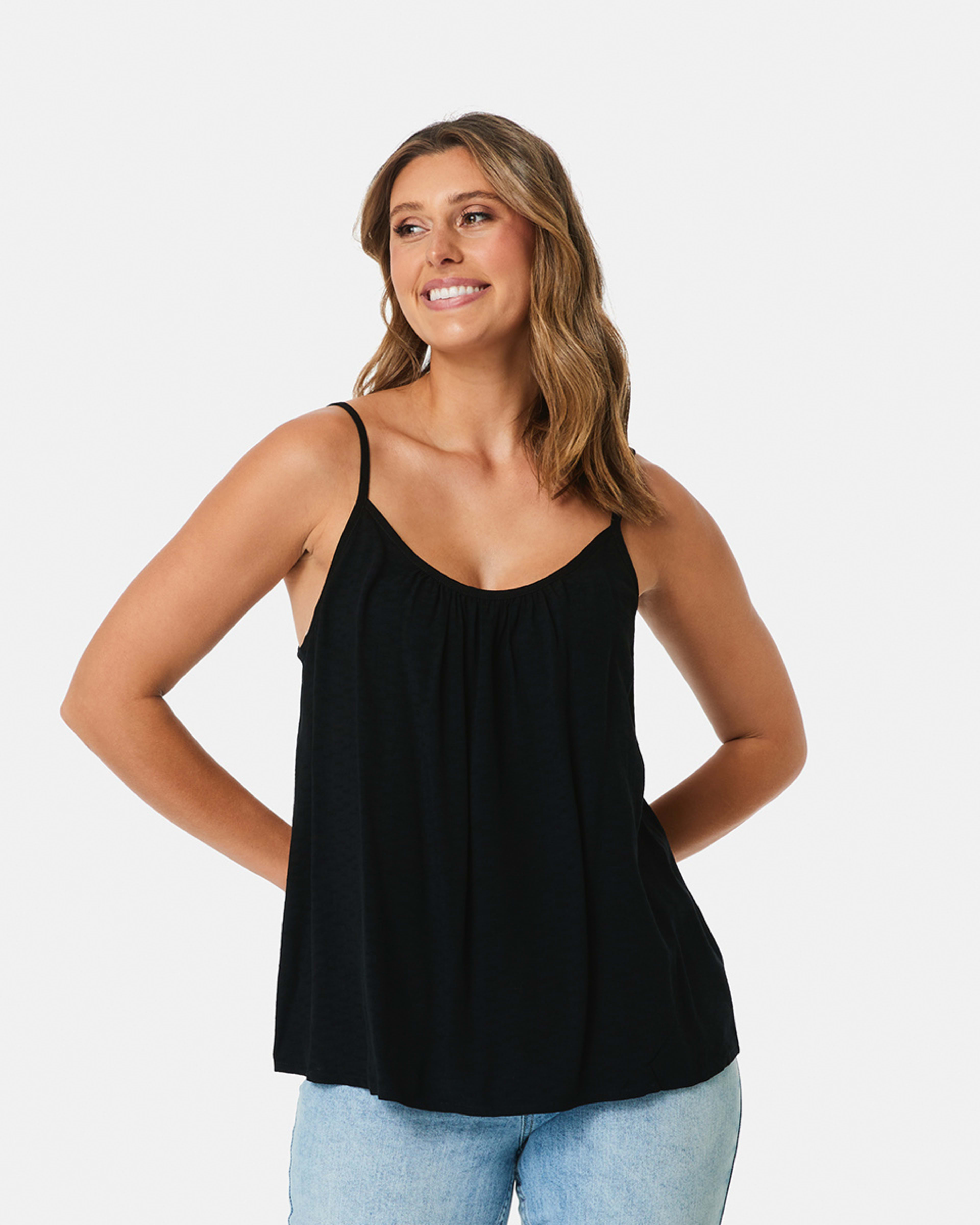 Sleeveless Gathered Cami Top Kmart