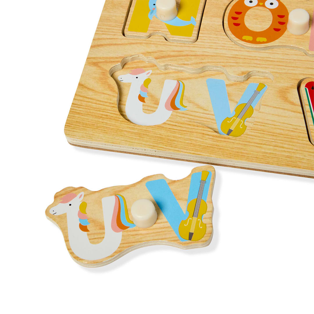 Wooden Alphabet Peg Puzzle Kmart