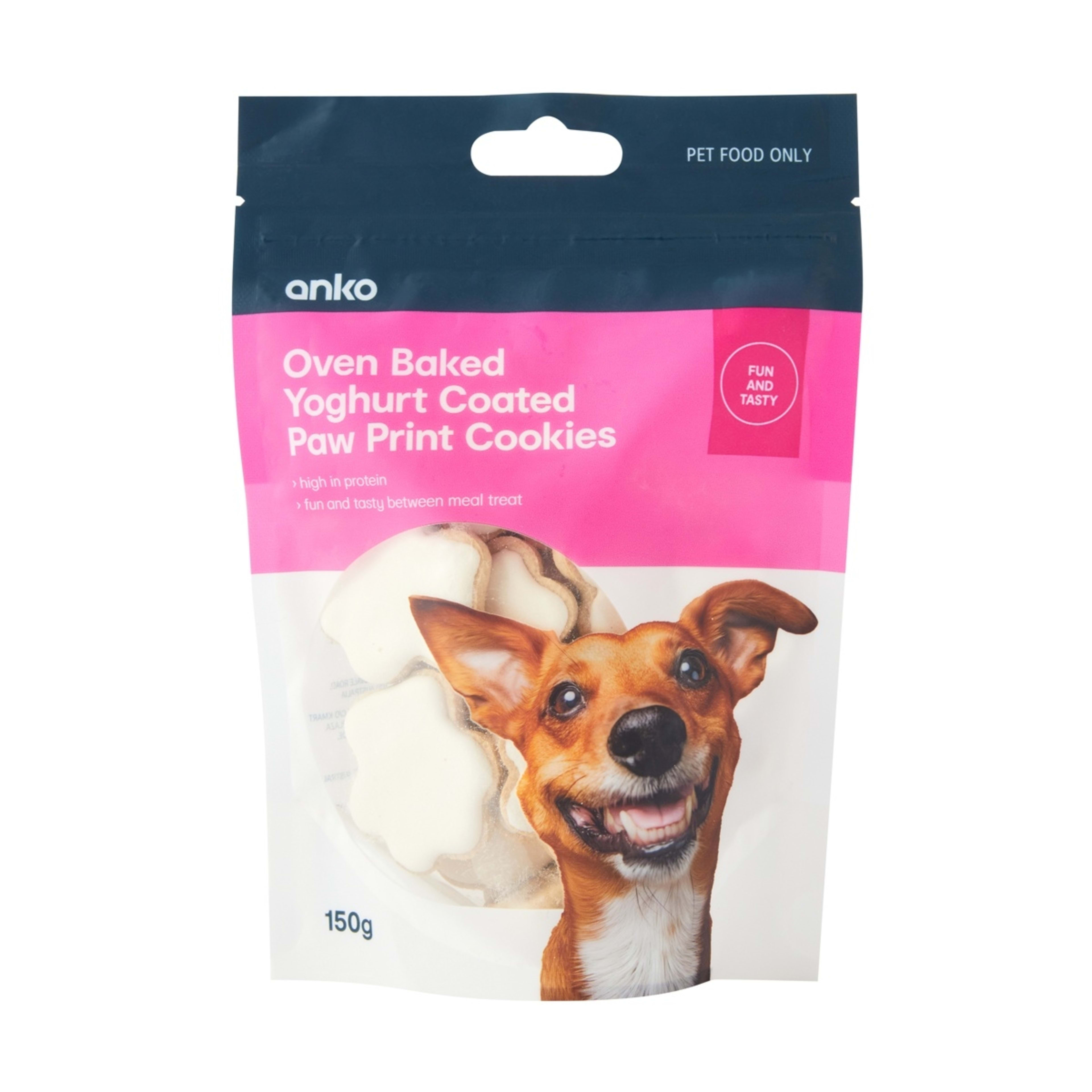 1 Pet Treat Paw Print Cookies Yoghurt