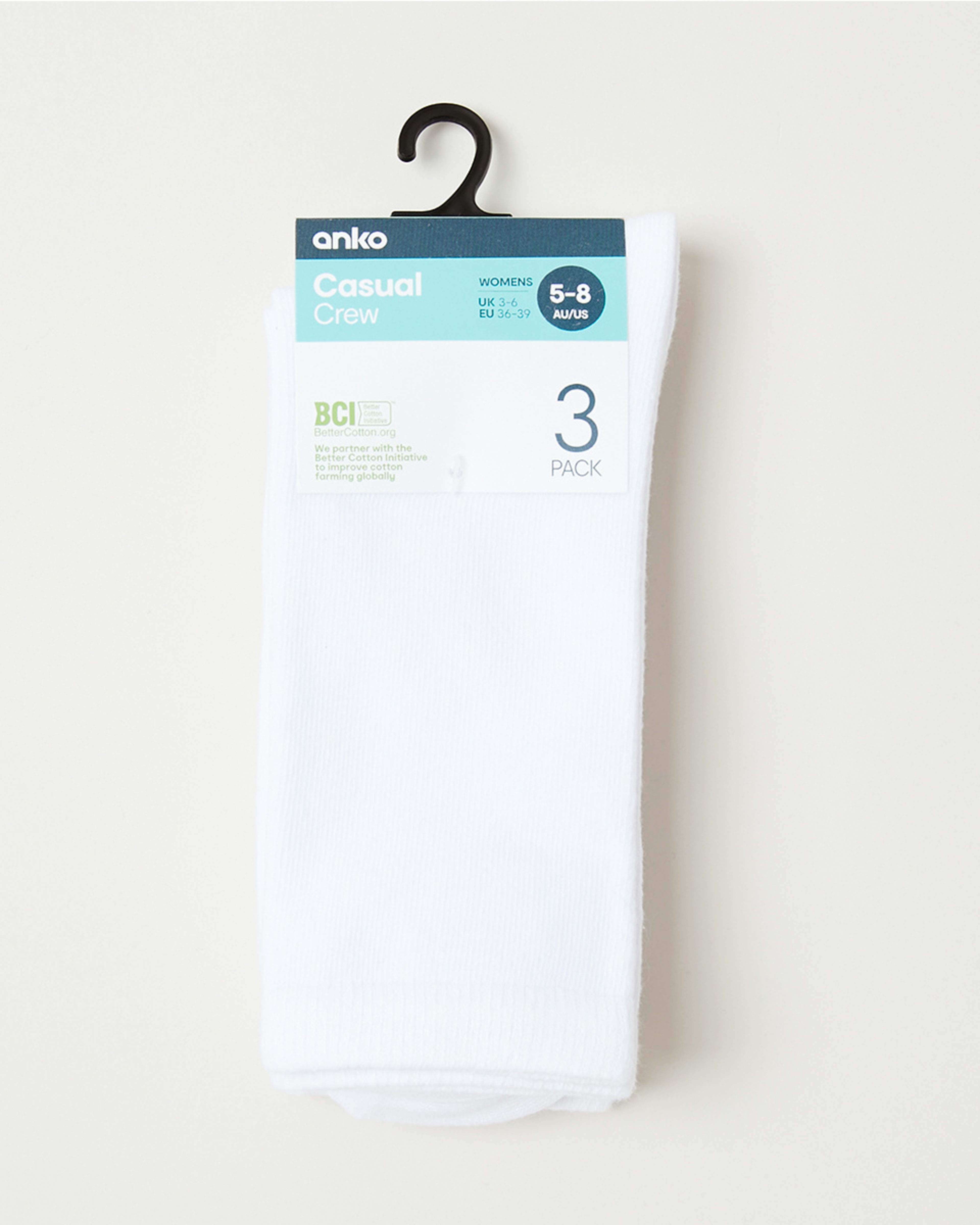 4 3 Pack Crew Socks WHITE, 4 of 4