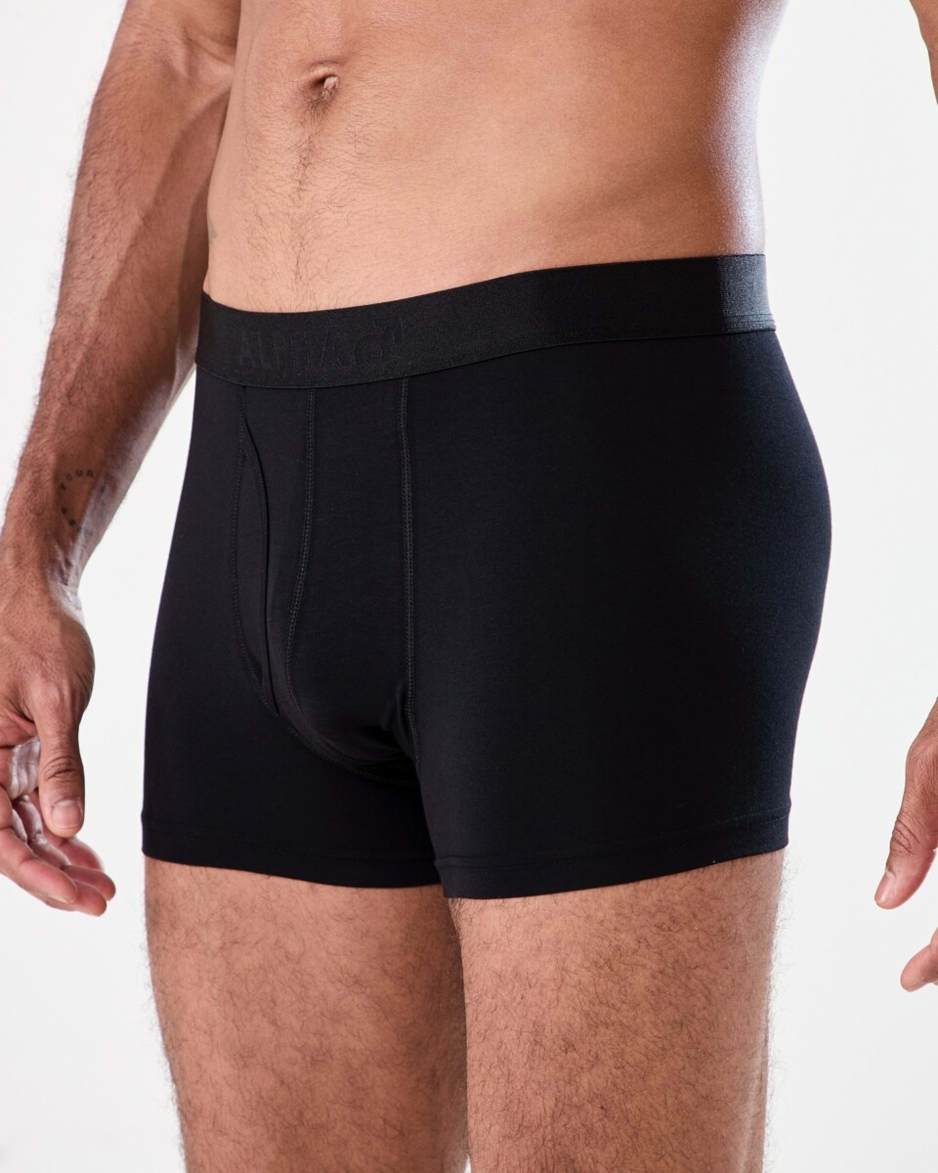 3 3 Pack Cotton Modal Trunks Black, 3 of 6
