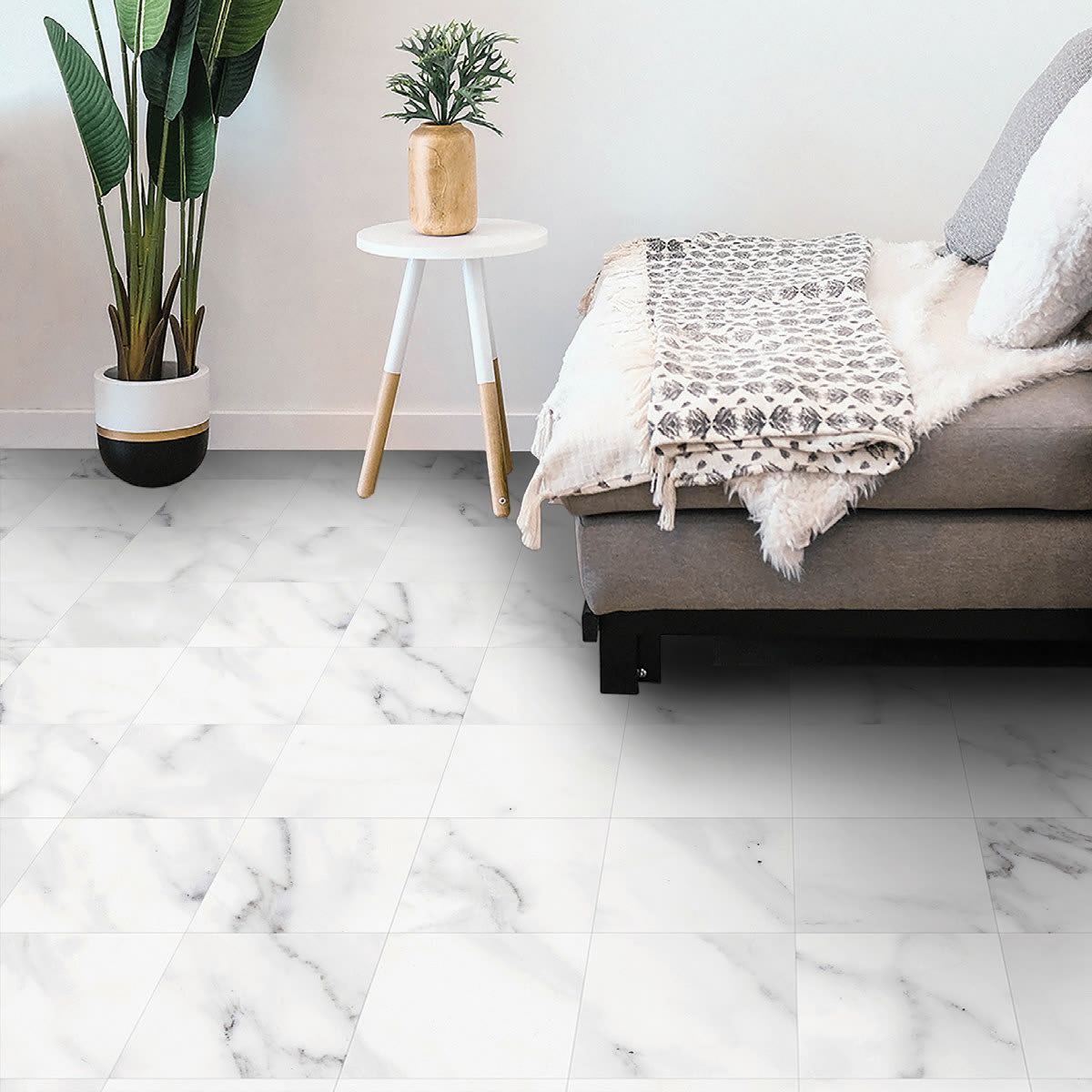 8 Pack Vinyl Floor Tiles Marble Look Kmart