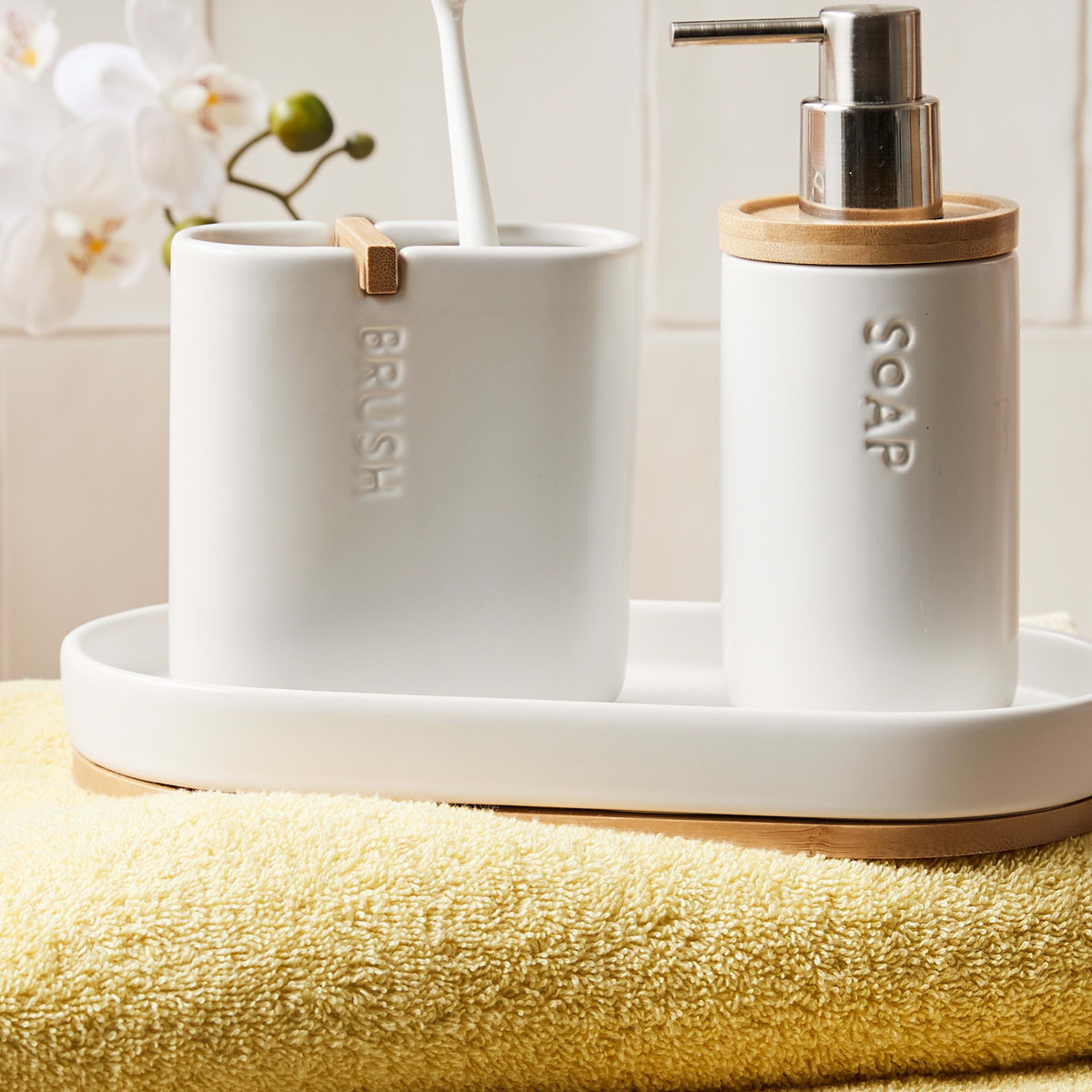 Bamboo and White Tray - Kmart