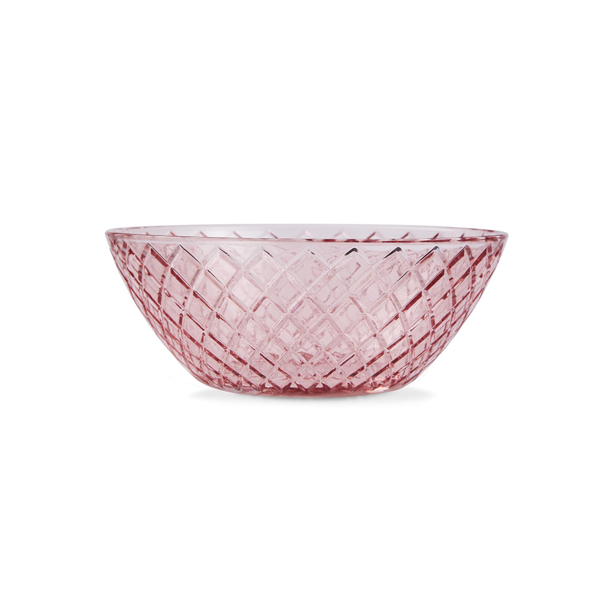 4 Pack Pink Embossed Glass Bowls Kmart