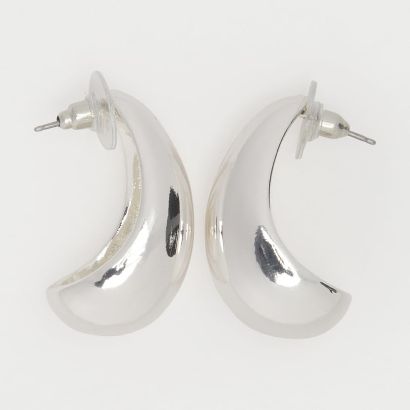 Statement Teardrop Earrings Silver Tone Kmart