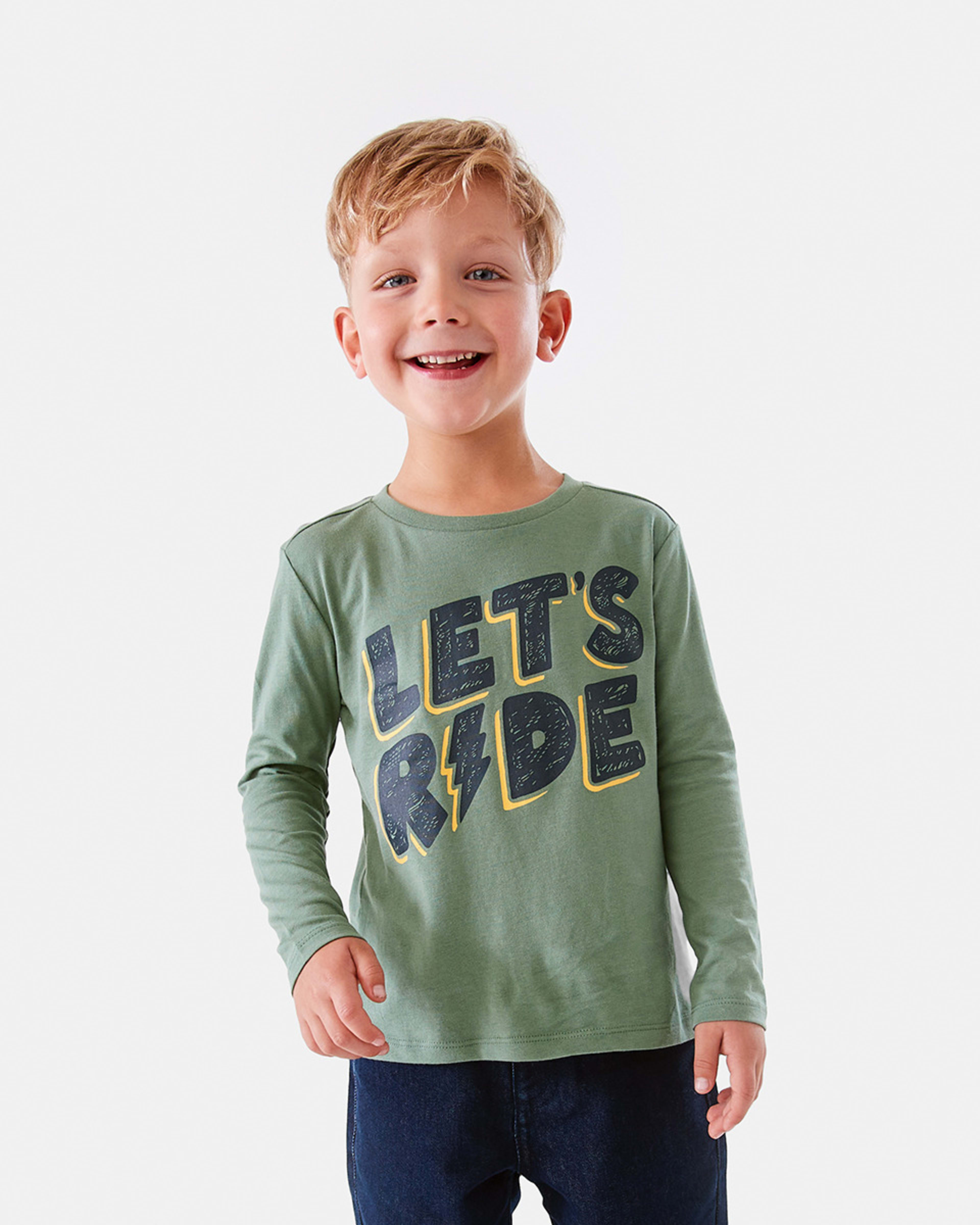 1 Long Sleeve Print T-shirt Bambo Ride, 1 of 8