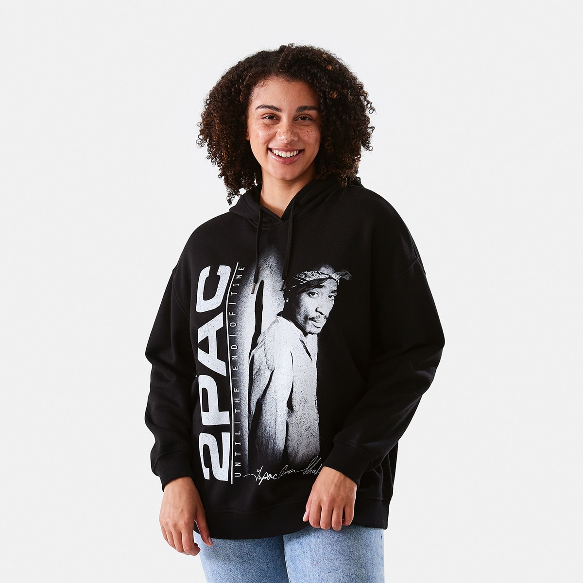 Long Sleeve Tupac License Hoodie Kmart
