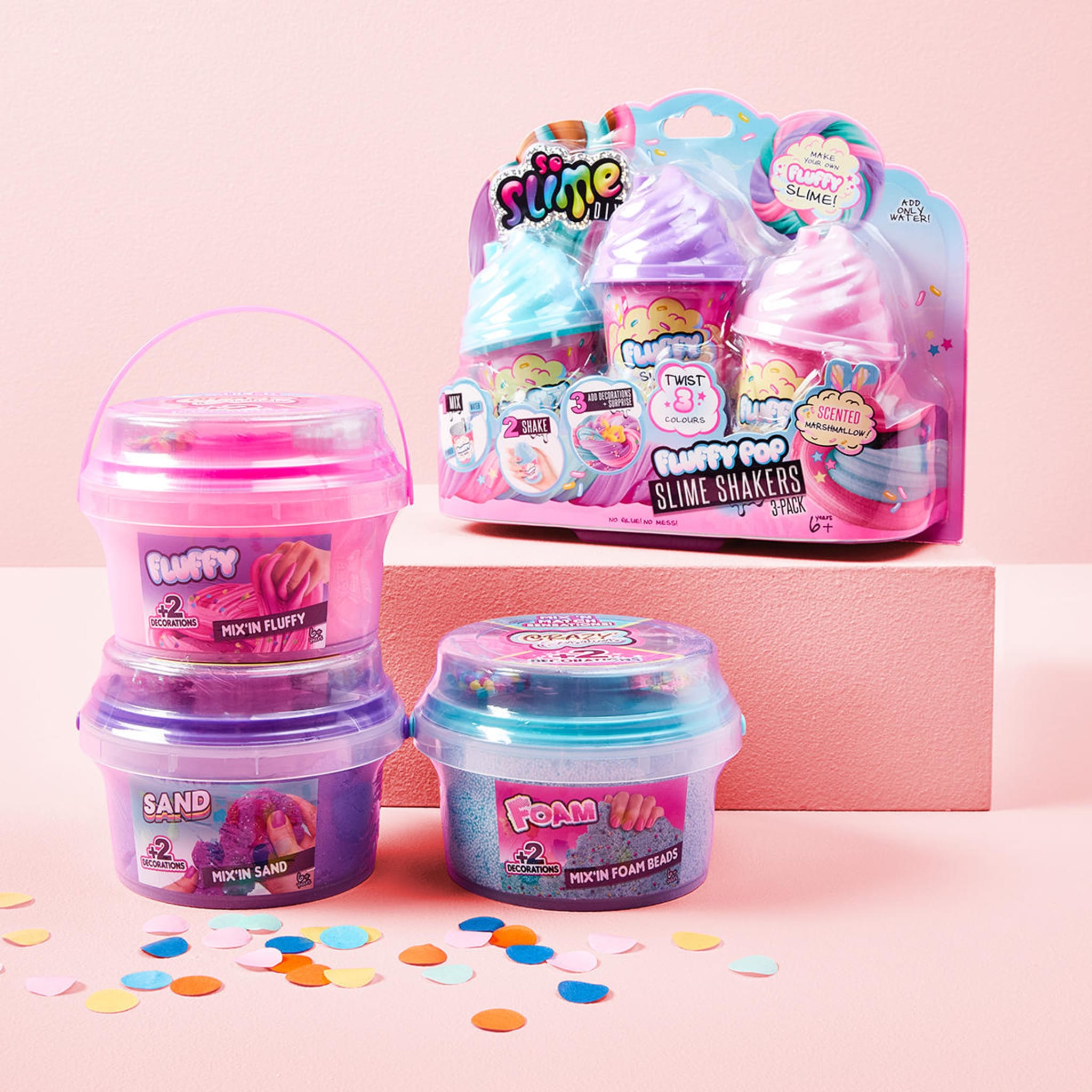 3 Pack So Slime DIY Fluffy Pop Shakers Kmart